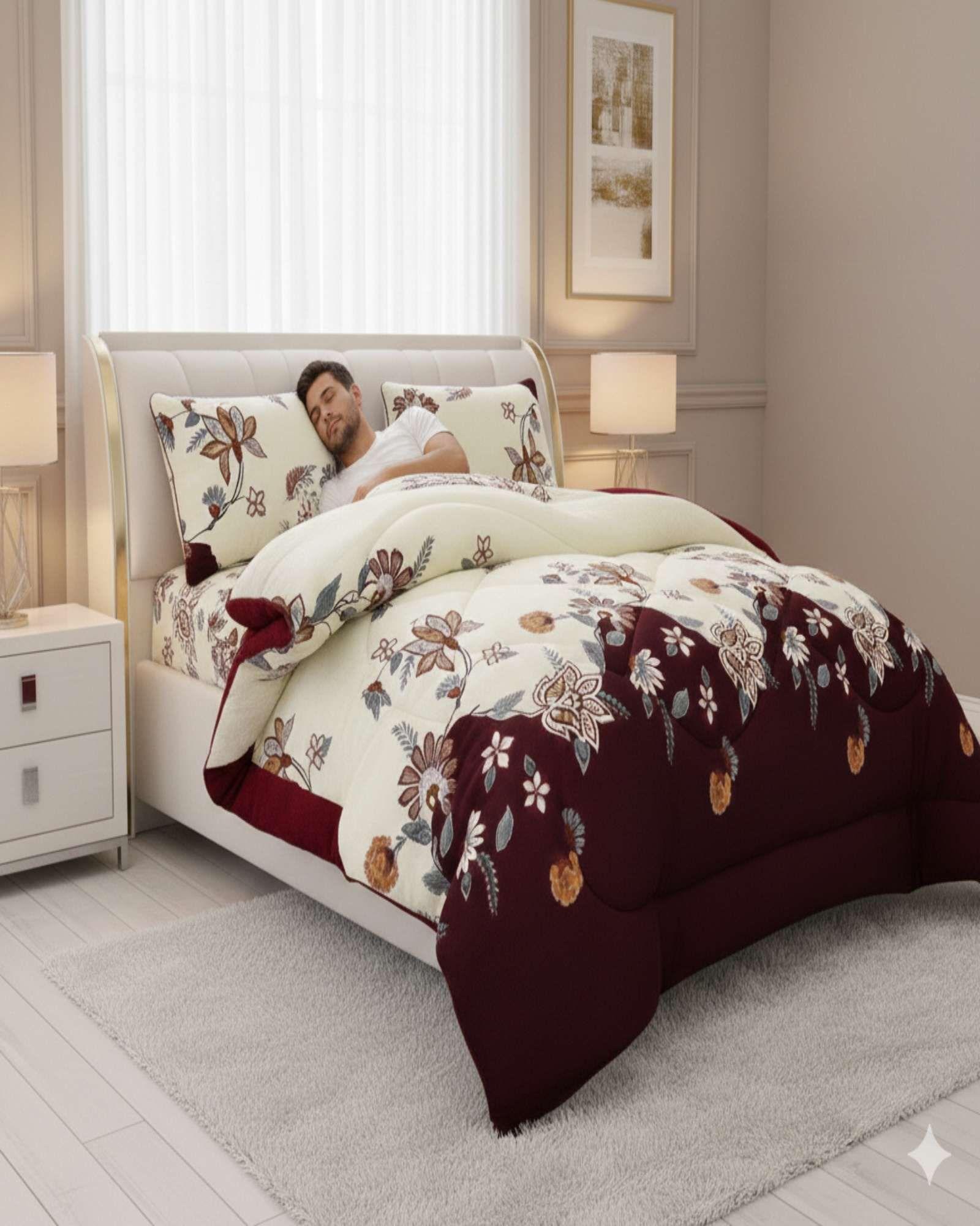 Set de Cubrecama con Chiporro mas sabana 2 plaza Extra Suave M5-3