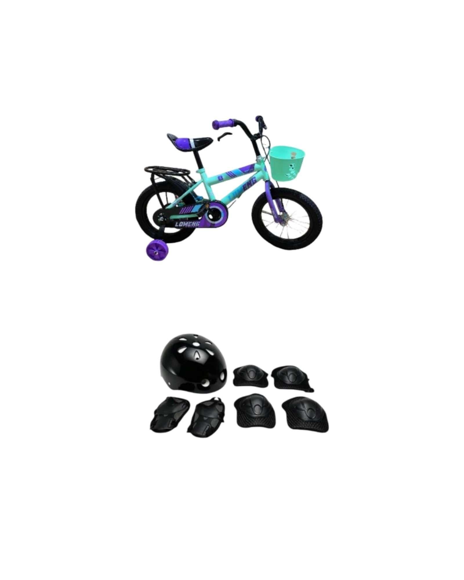 Bicicleta Para Niños Aro 14 Con Kit De Protección Y Casco 08-5
