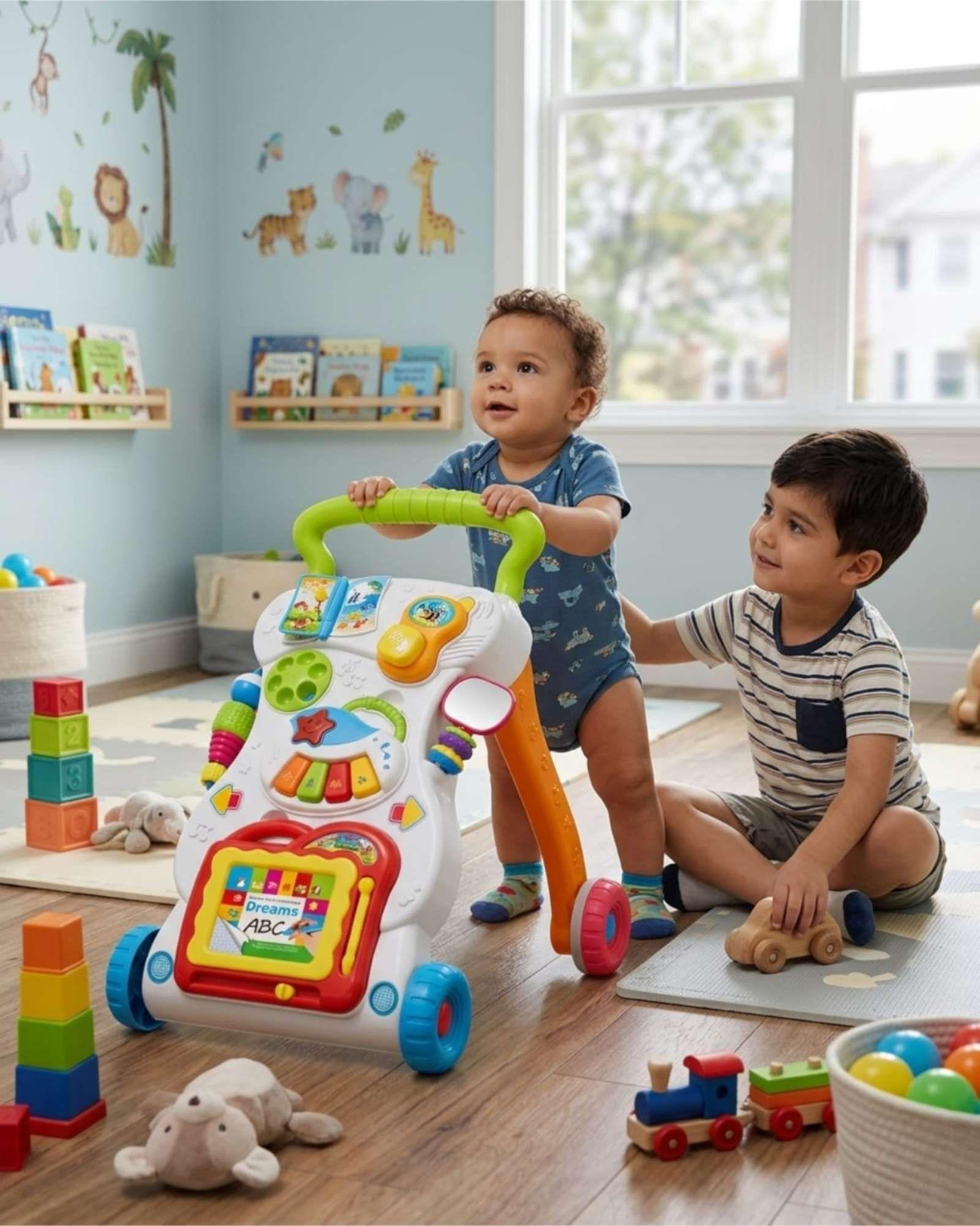 Andador Caminador Bebé 2 En 1 Didáctico E Interactivo-0