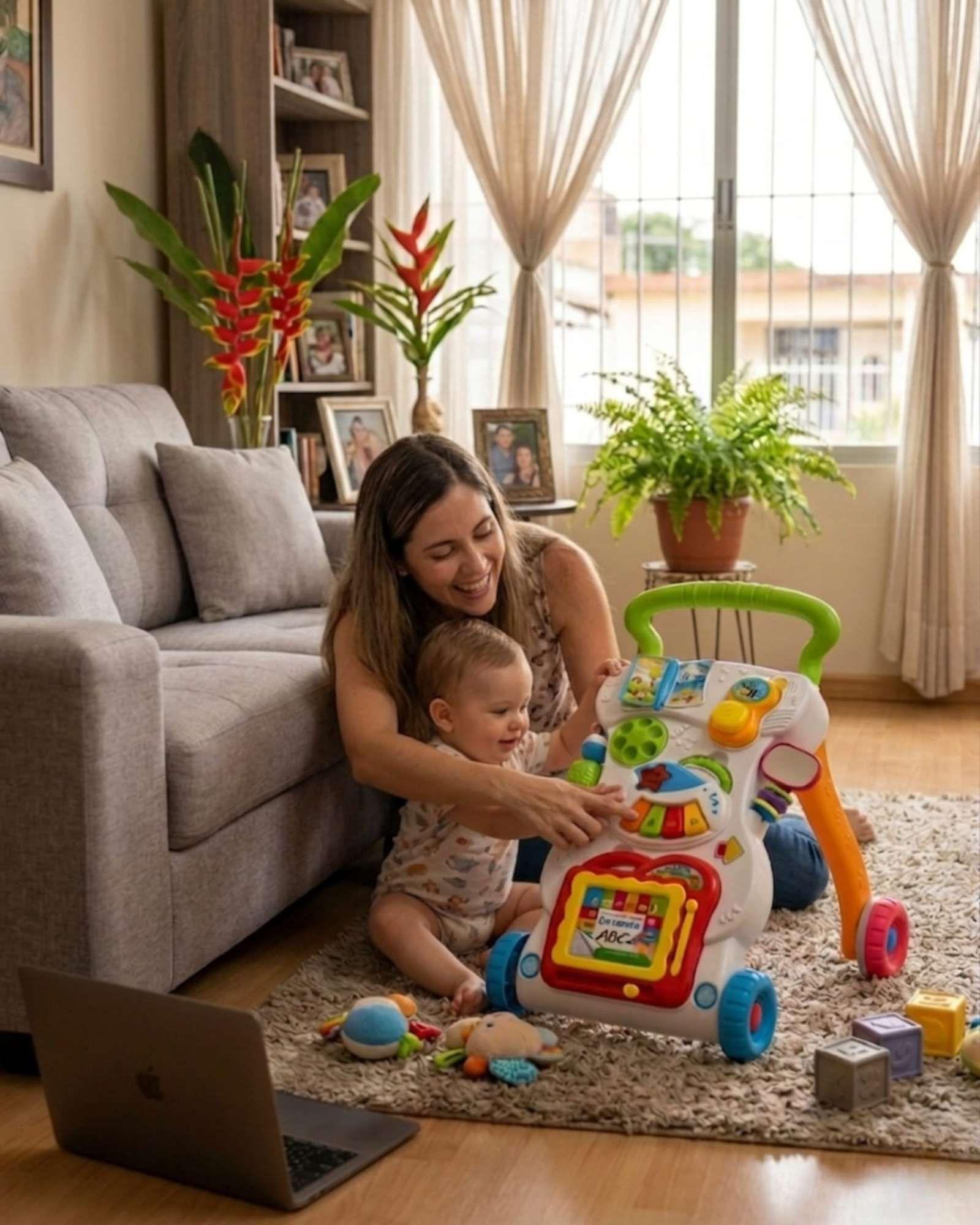 Andador Caminador Bebé 2 En 1 Didáctico E Interactivo-1