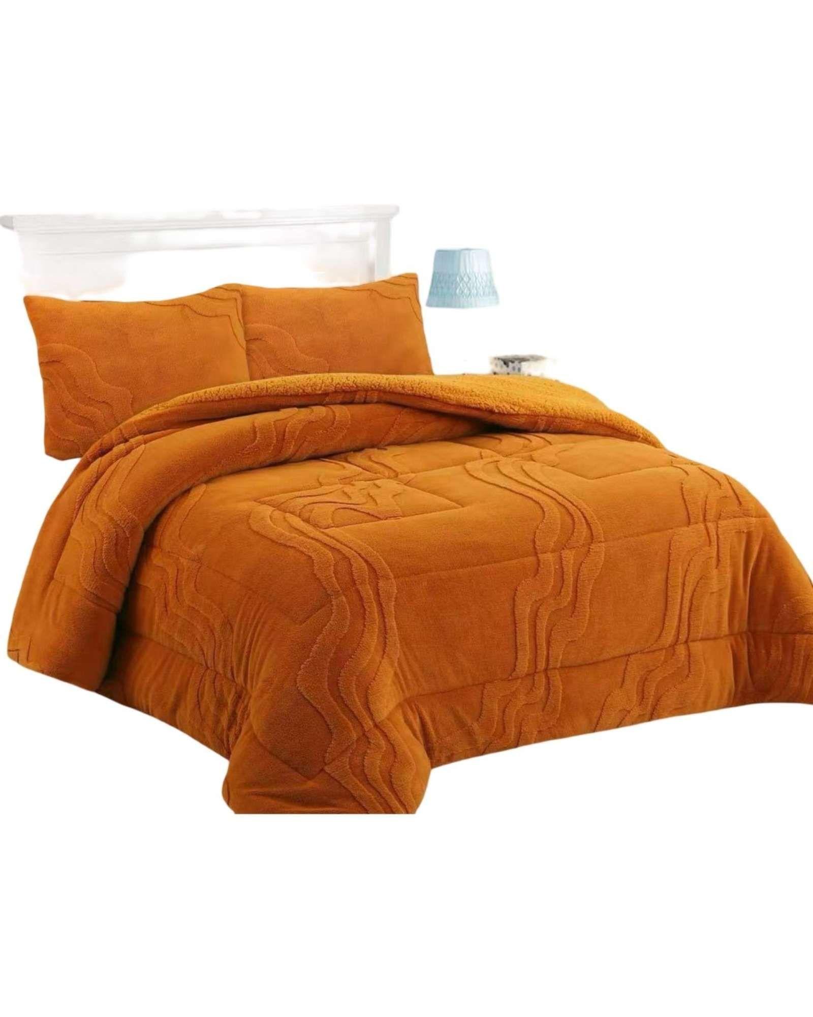 CUBRECAMA DISEÑO 2025 CON CHIPORRO SUPER KING 250 CM X 270 CM NARANJA *1-0