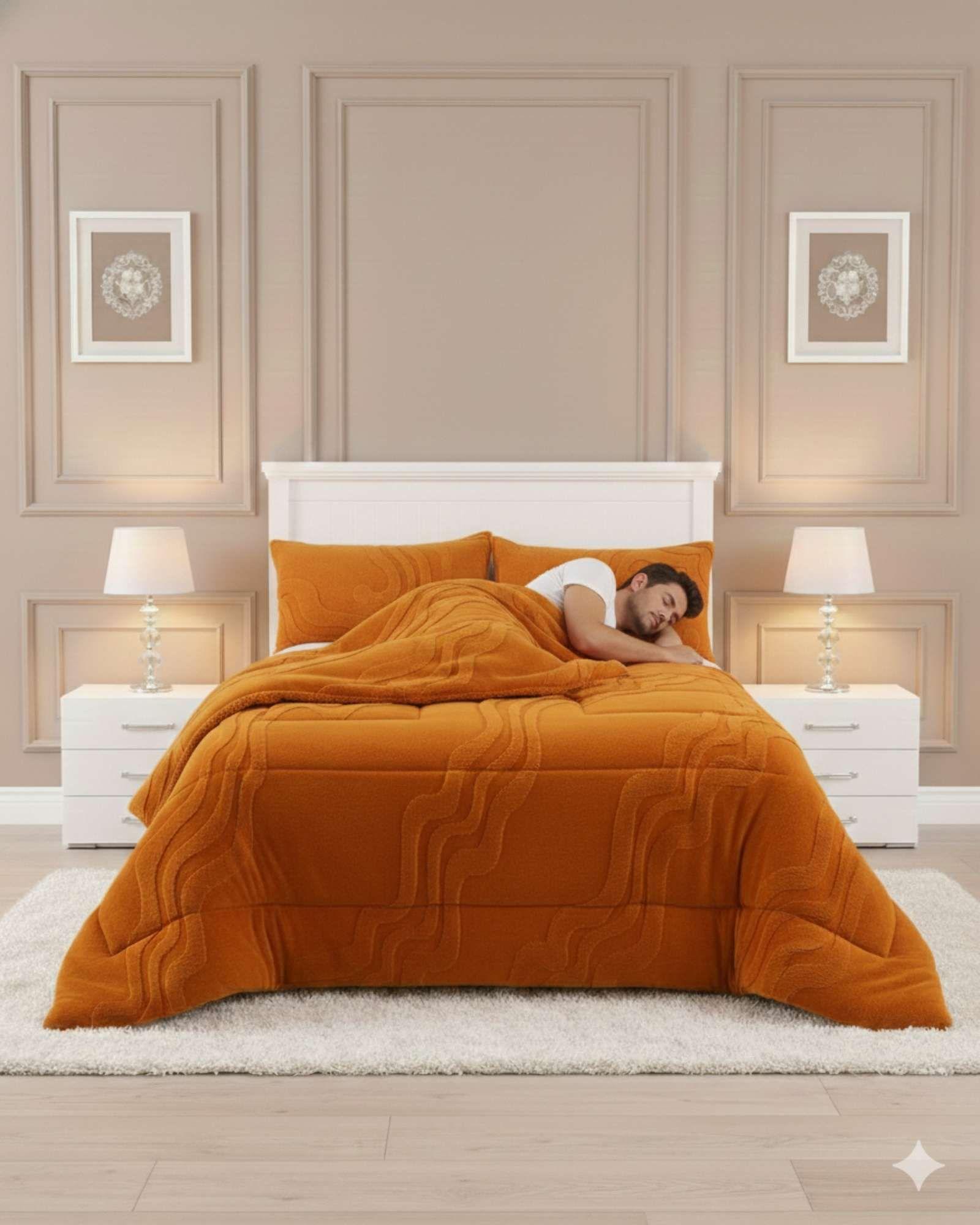 CUBRECAMA DE INVIERNO PREMIUM CON CHIPORRO SUPER KING 250 CM X 270 CM C4-3