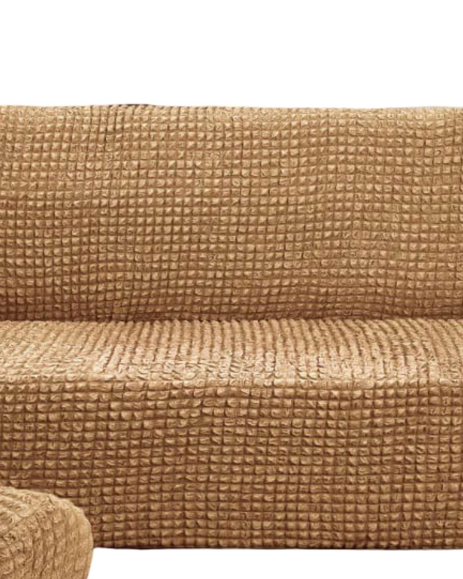 SET DE FUNDAS DE SOFA 3+1+1 - MODELO CUADRILLE CAFÉ-2