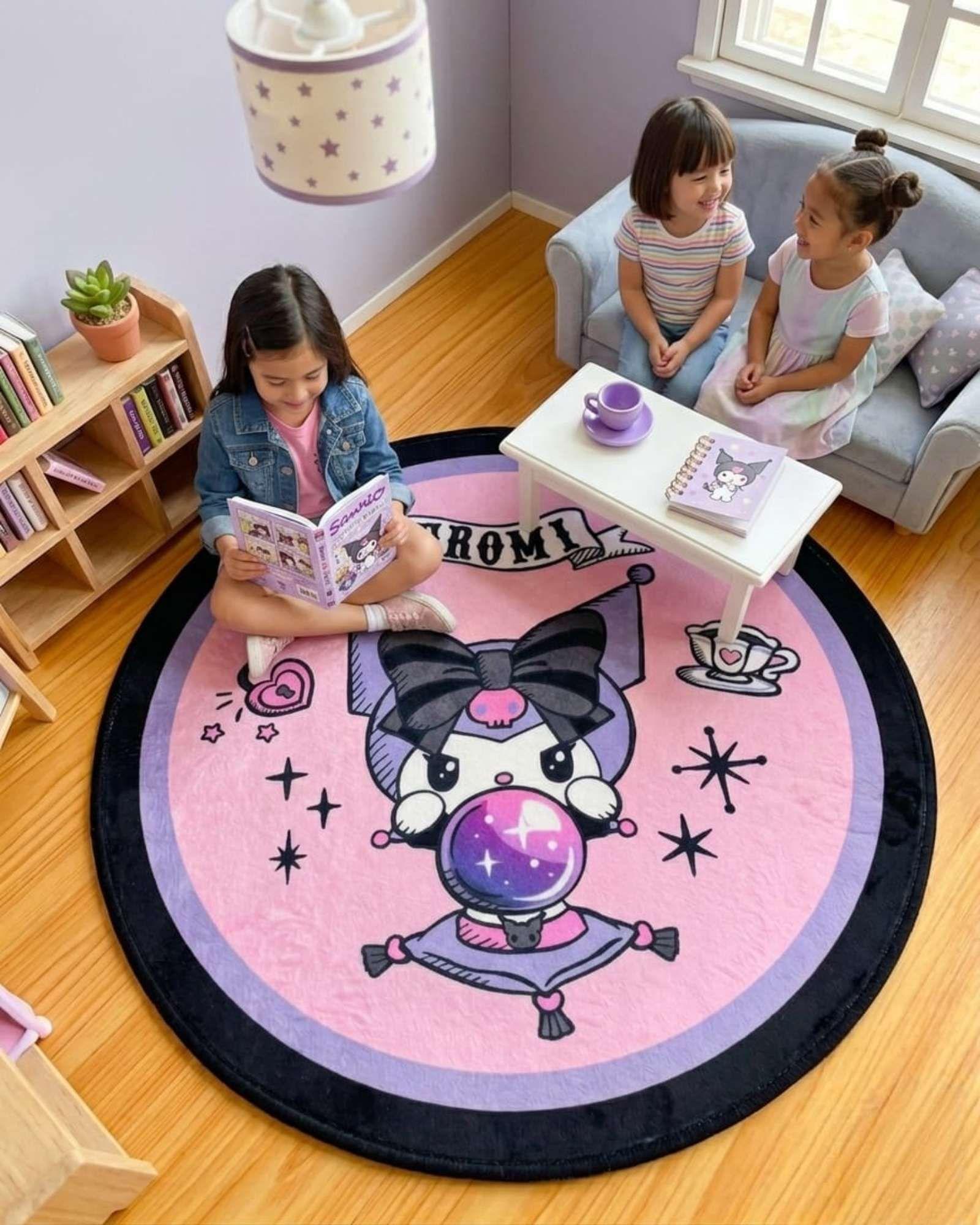 Alfombra Circular Acolchada Infantil De 80cm De Kurumi m1-1