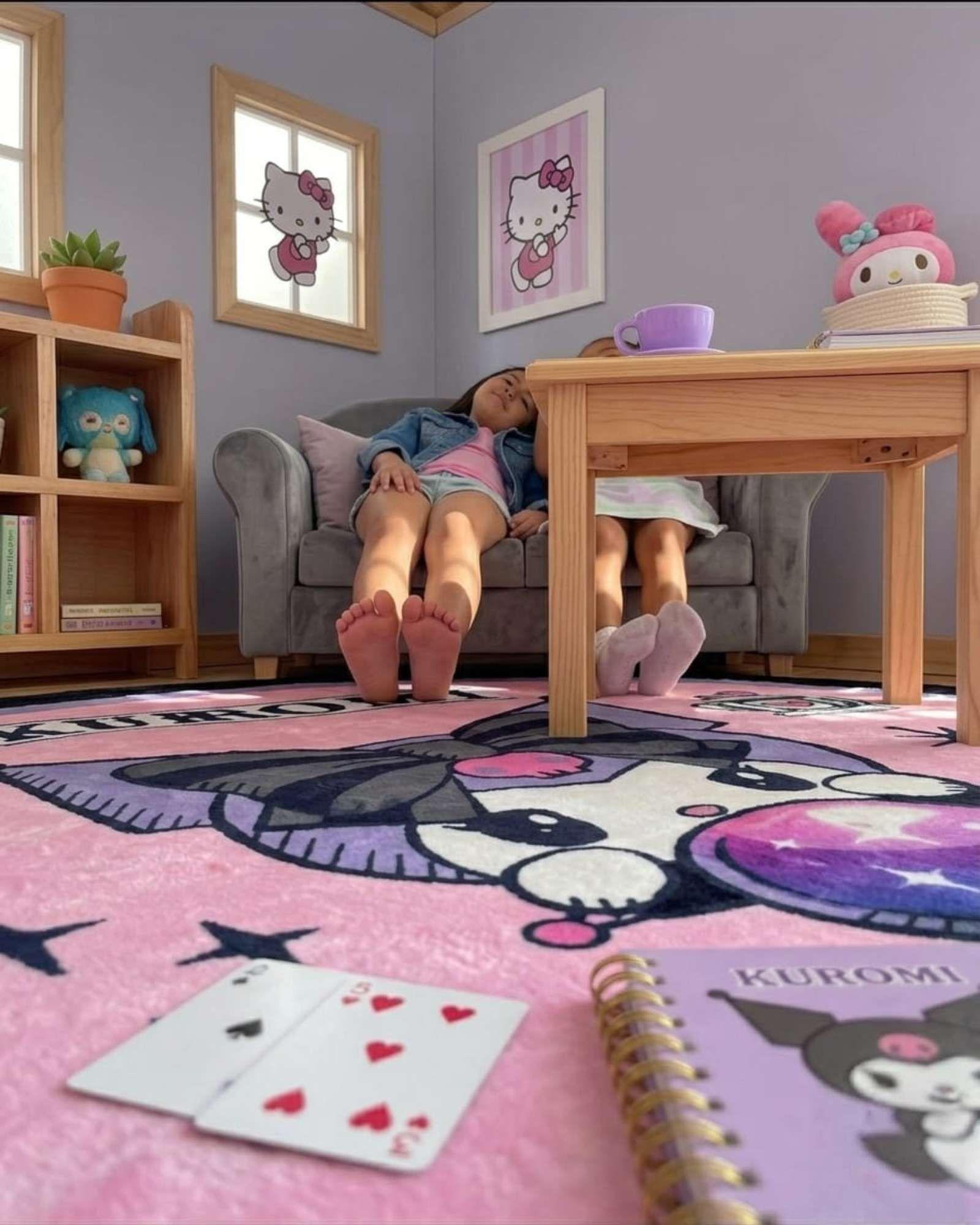Alfombra Circular Acolchada Infantil De 80cm De Kurumi m1-4