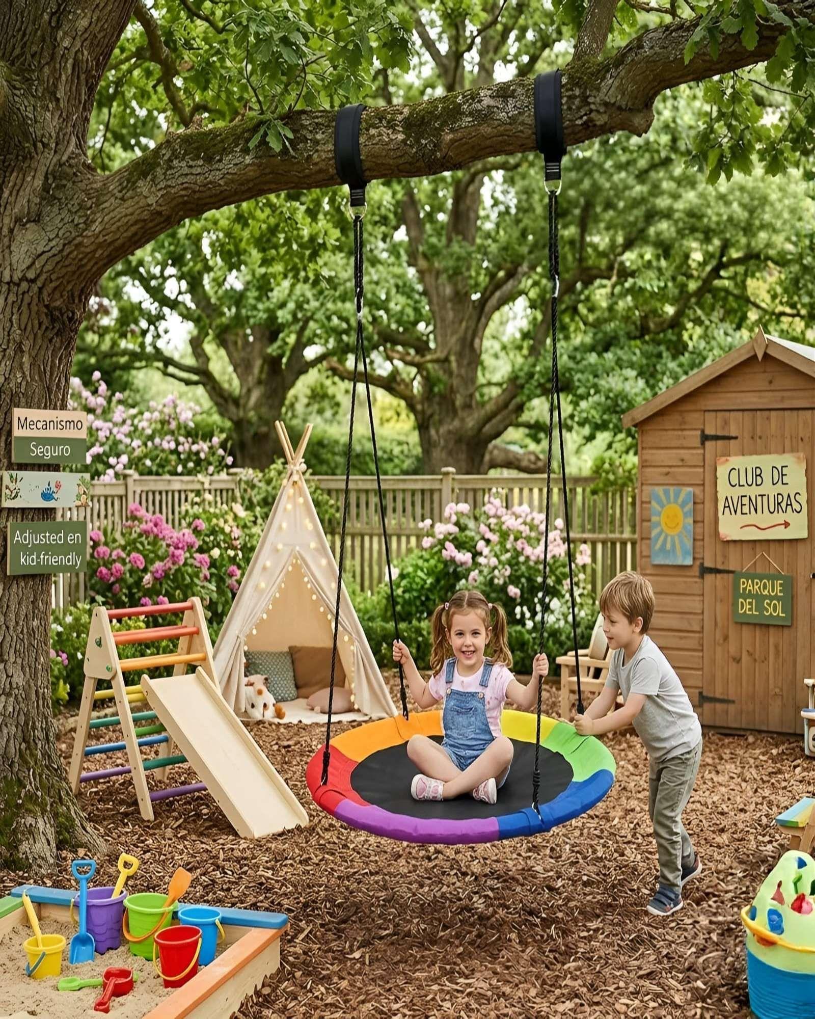 Columpio Nido Rainbow para Niños – Diversión Segura y Versátil-3