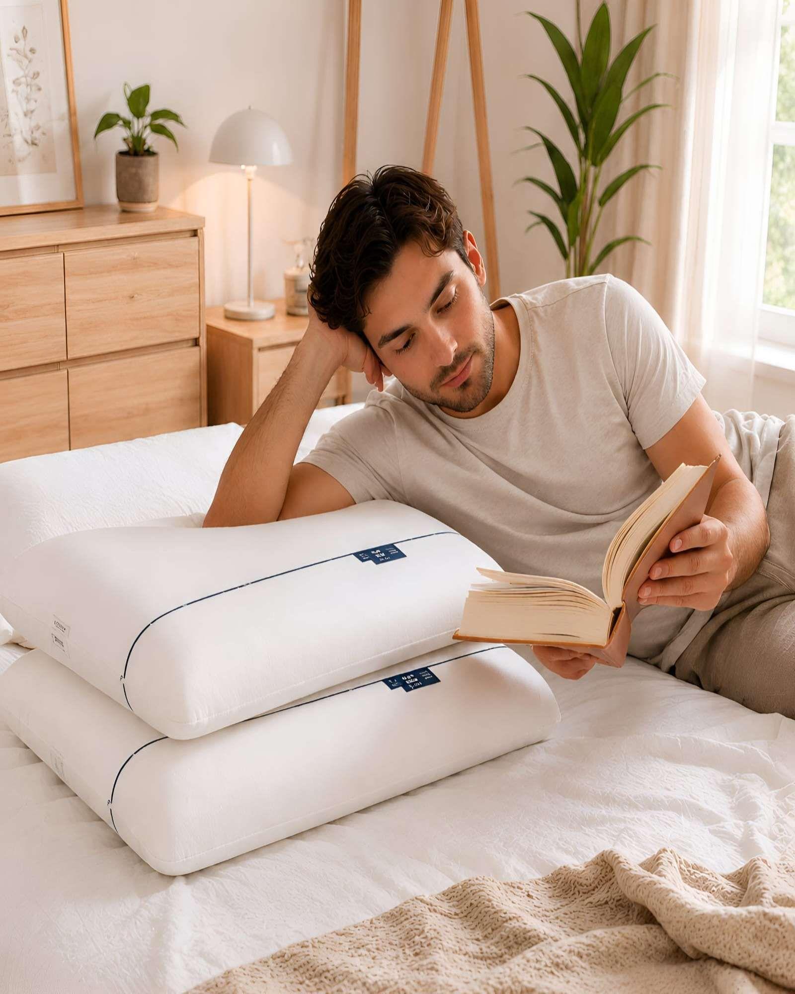 Set 2 Almohadas Espuma Viscoelástica 40x70 cm Ergonómicas-2
