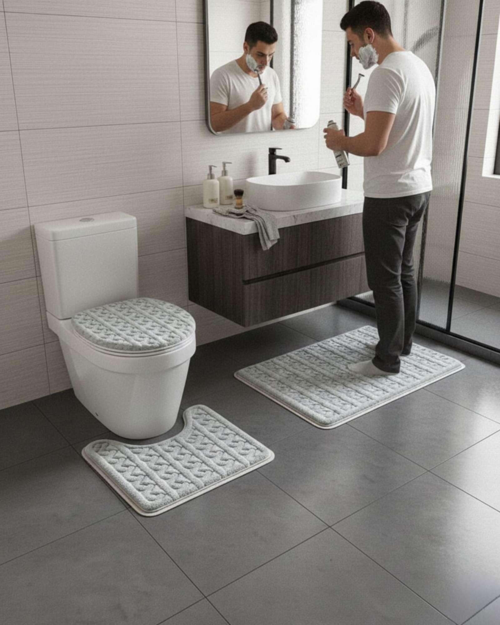 SET DE BAÑO 3 PIEZAS SUAVES Y ABSORBENTES m13-2