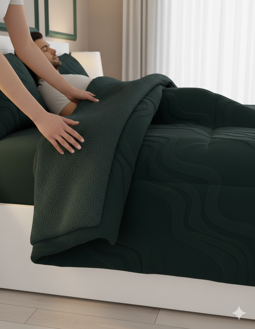 CUBRECAMA DE INVIERNO PREMIUM CON CHIPORRO SUPER KING 250 CM X 270 CM C5-4