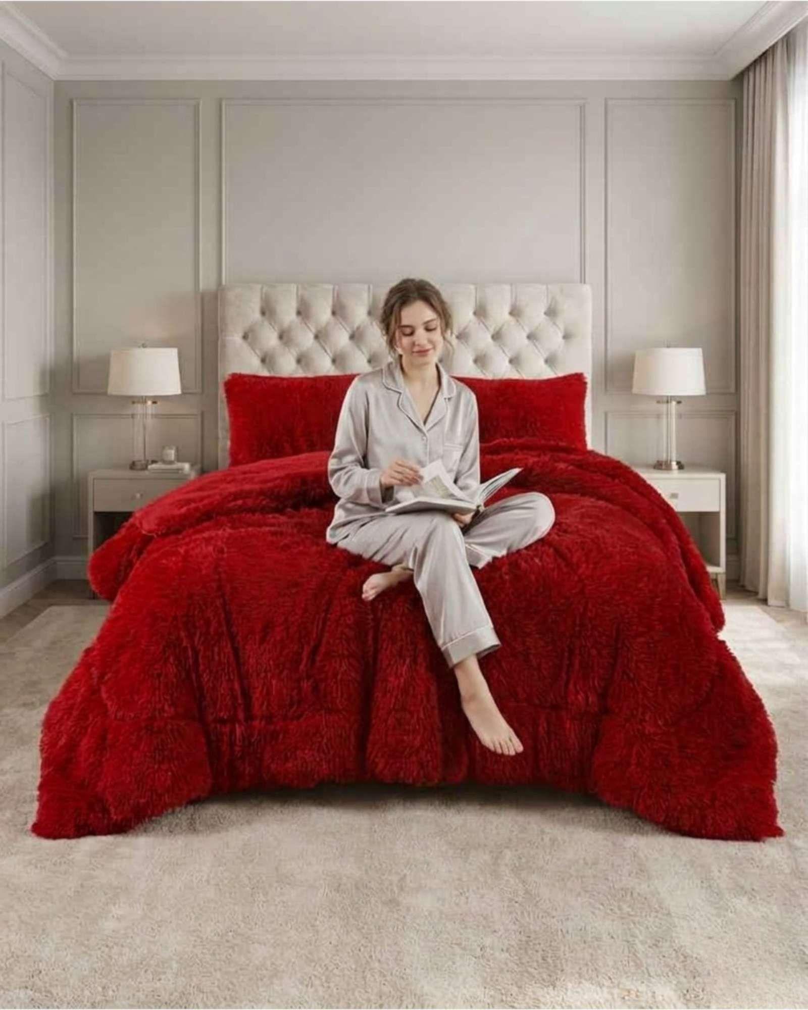 Cubrecama Peludo Plaza y media Pelo Largo con Chiporro 02-3