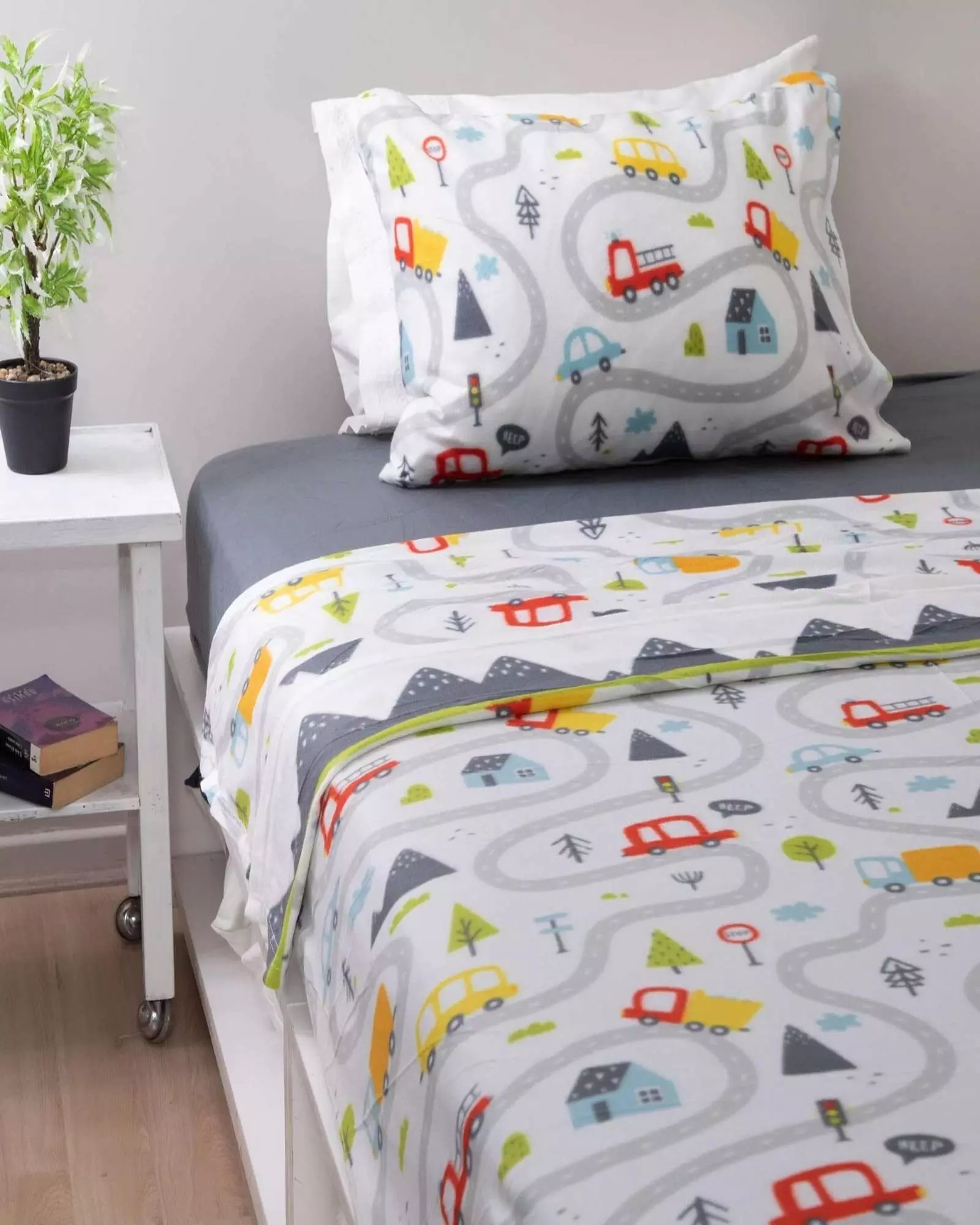 Sabana Polar Infantil plaza y media Autos-2