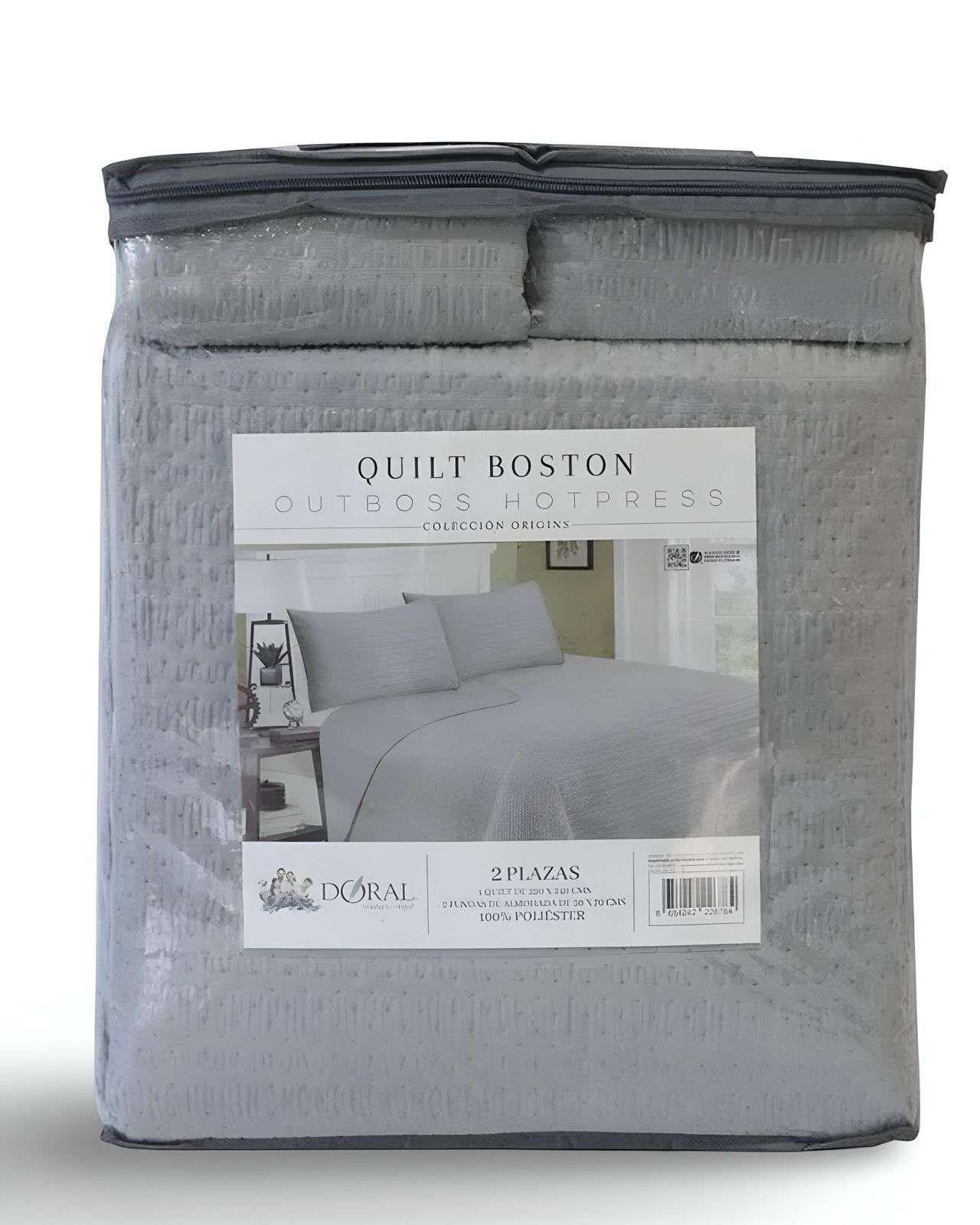Cubrecama Quilt Boston Outboss Hotpress King Doral D002-1