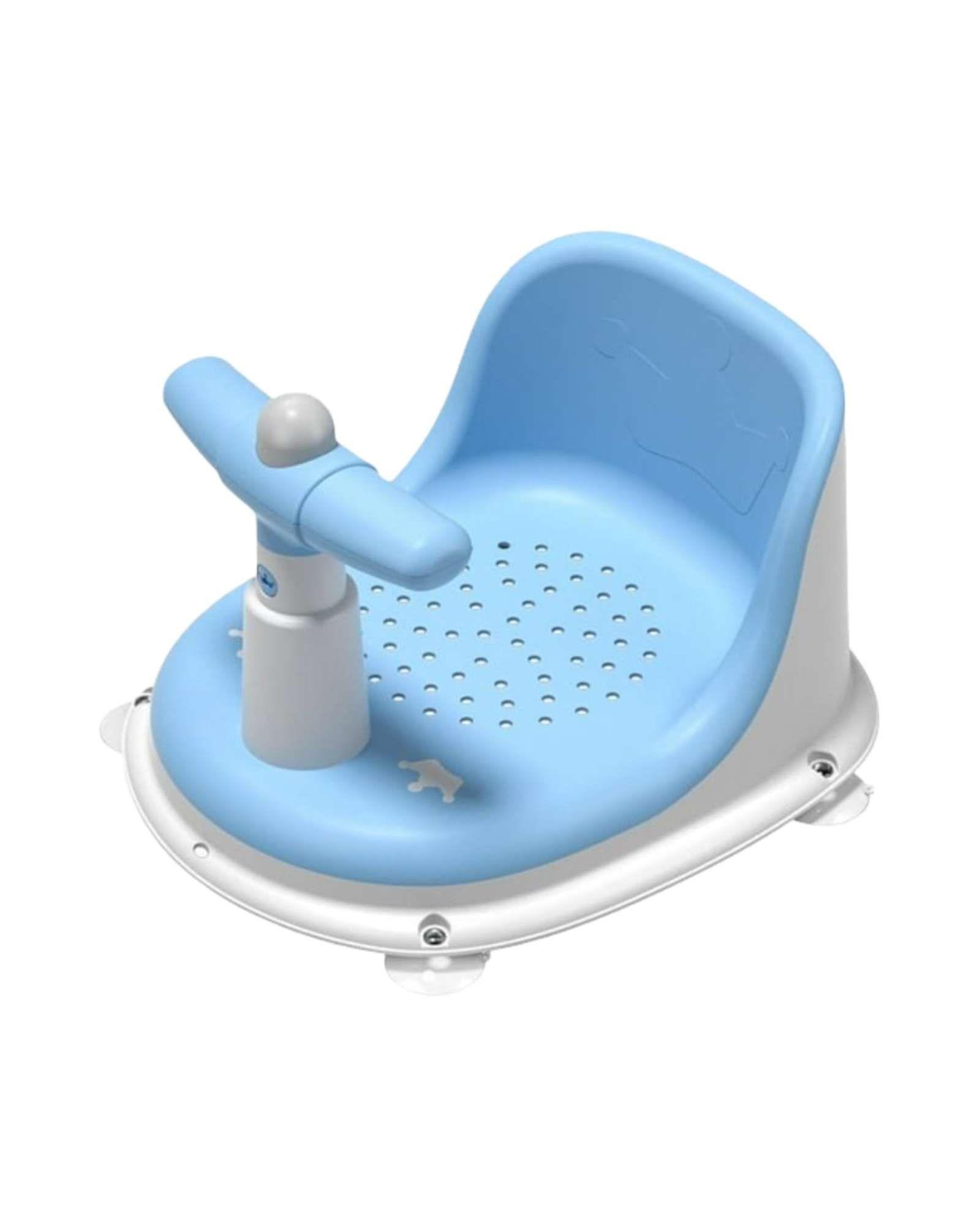 Silla De Baño Para Bebe Con Sonidos Y Manubrio Didáctico color azul-2