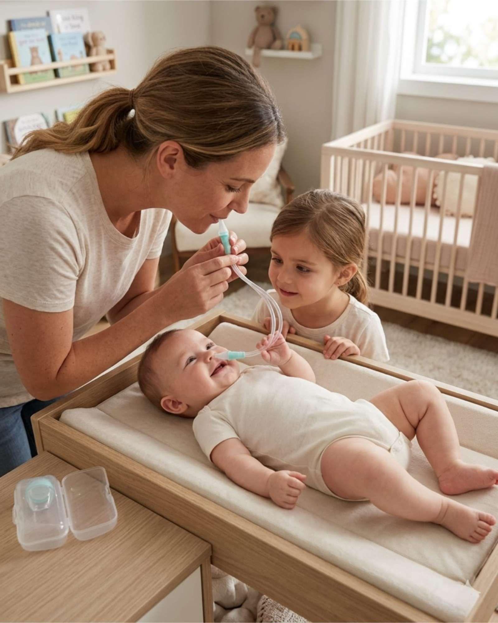 Aspirador Nasal Higiénico de Silicona para Bebes-2