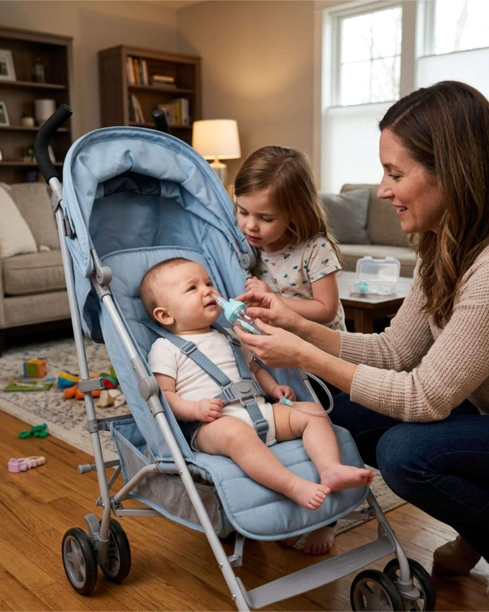 Aspirador Nasal Higiénico de Silicona para Bebes-3