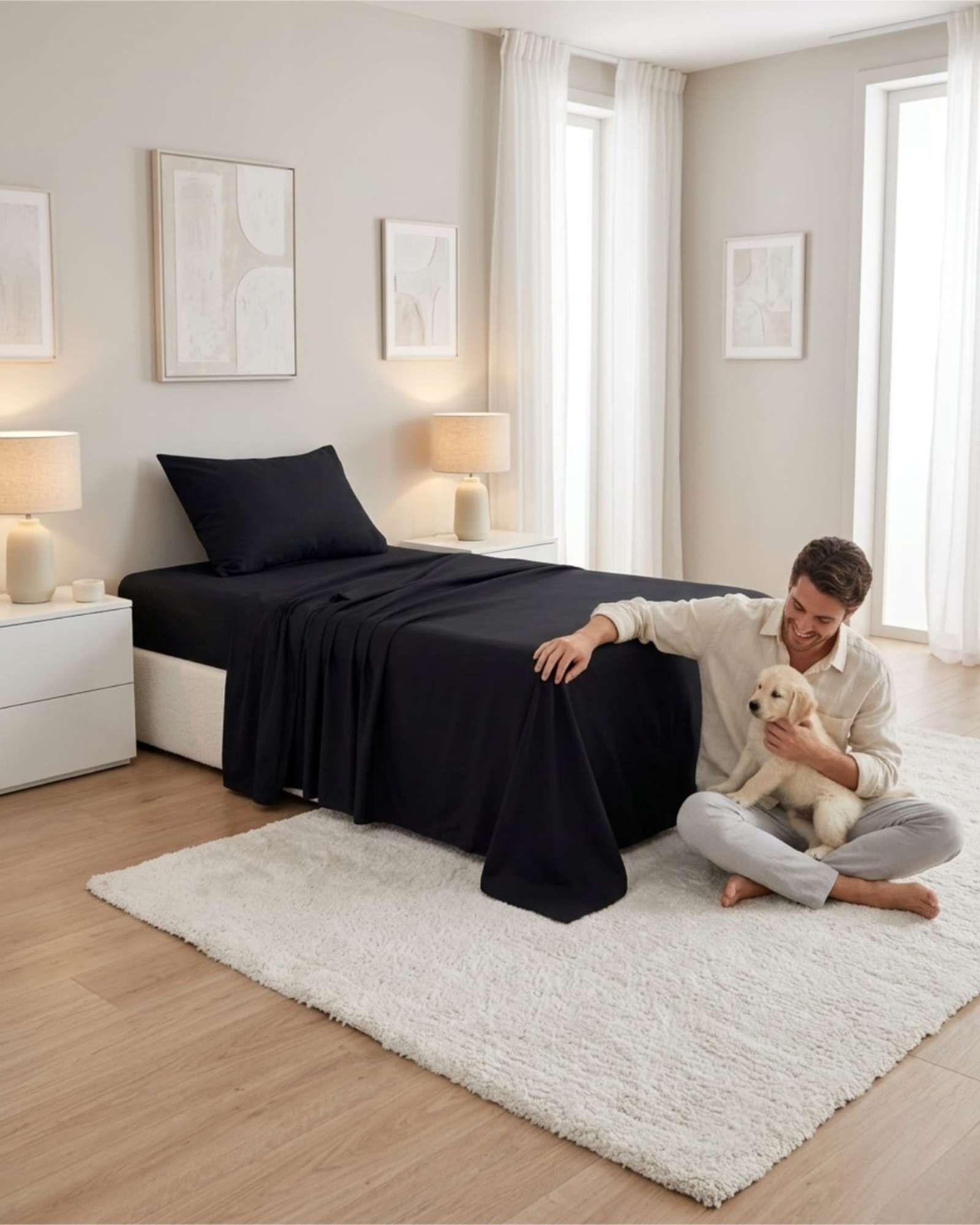 Set Sabanas Plaza y Media Con Almohada Rellena 4 Piezas A4-2