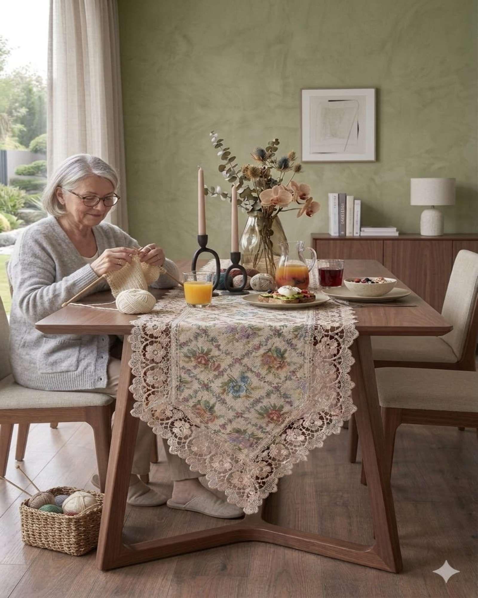 Camino de Mesa Estilo Boho Chic 40x180 cm Decoración Elegante beige claro-3