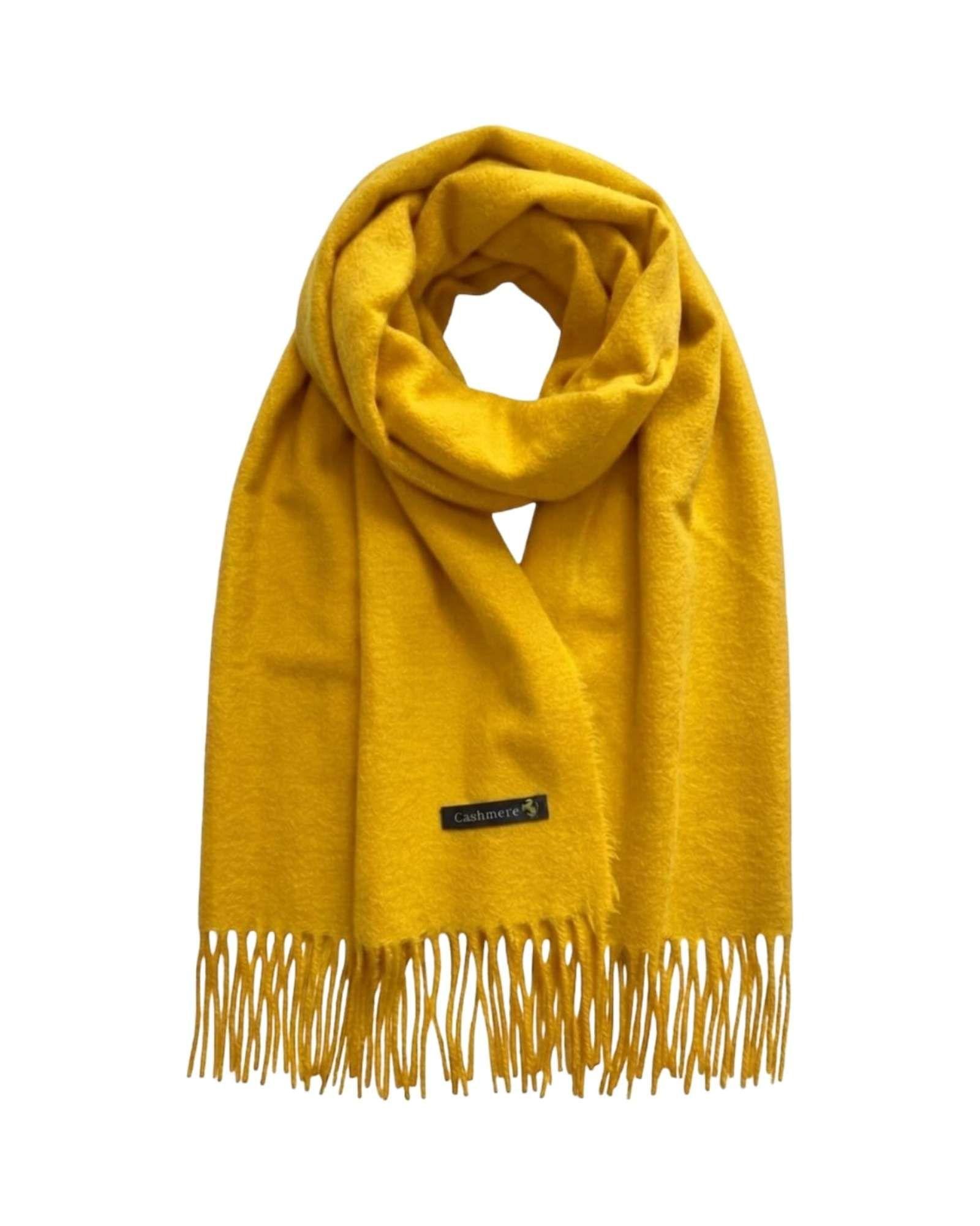 Bufanda Cashmere Premium Unisex Varios Colores amarillo-2