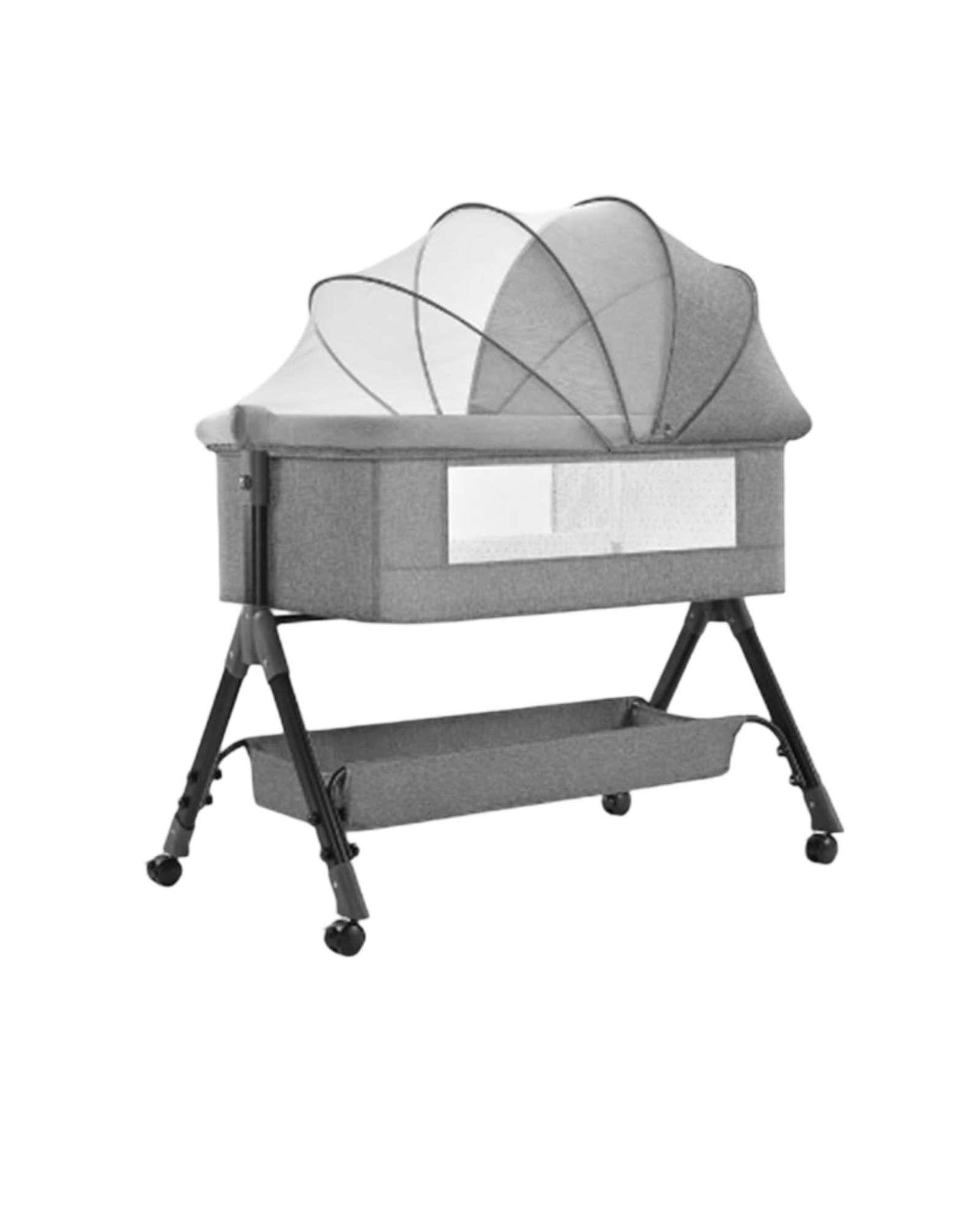 Cuna Corral Colecho con Mudador Desmontable y Altura Ajustable-5