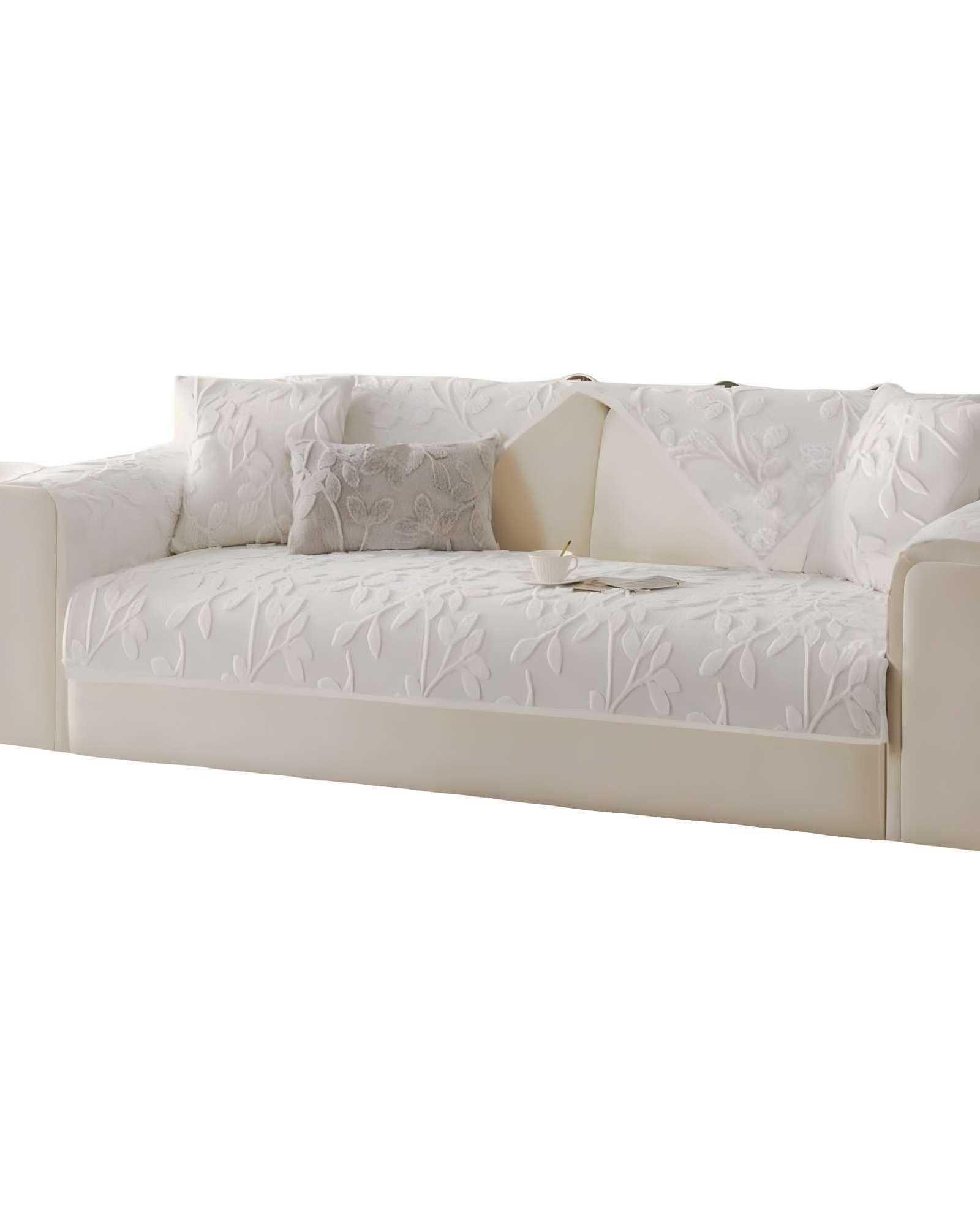 FUNDAS MAT PARA SOFA CON DISEÑO HOJAS BLANCO-1