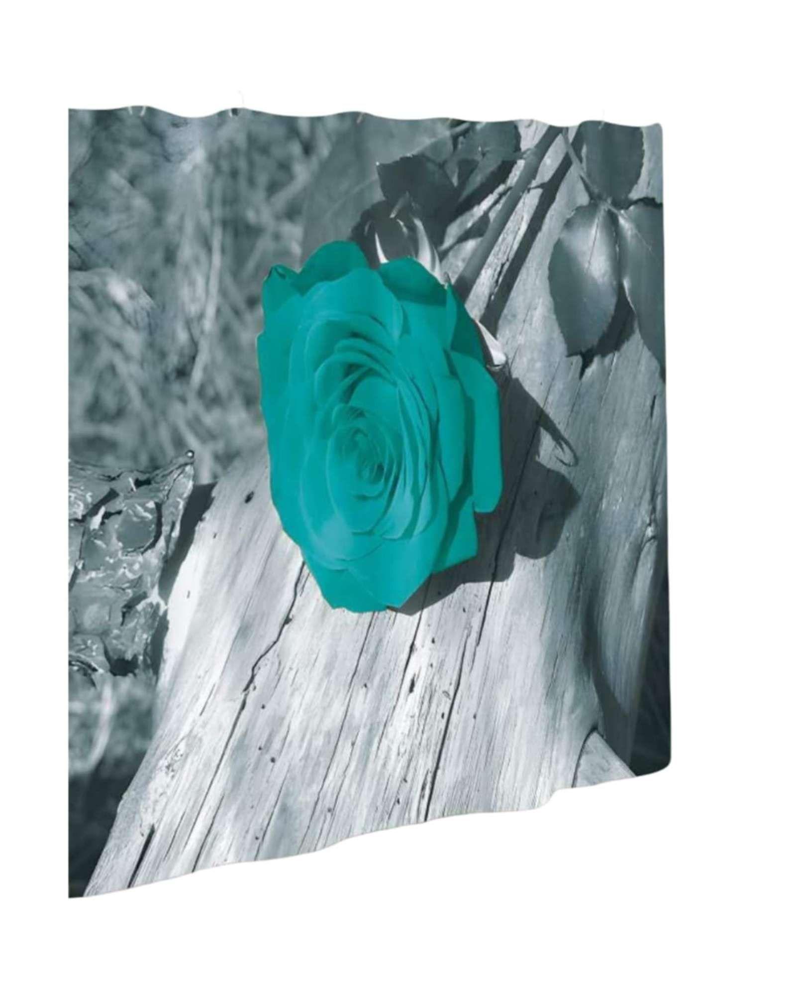 Juego 5 piezas con Cortina de baño de Tela Poliéster y  Forro de Ducha de Plástico J-23-4