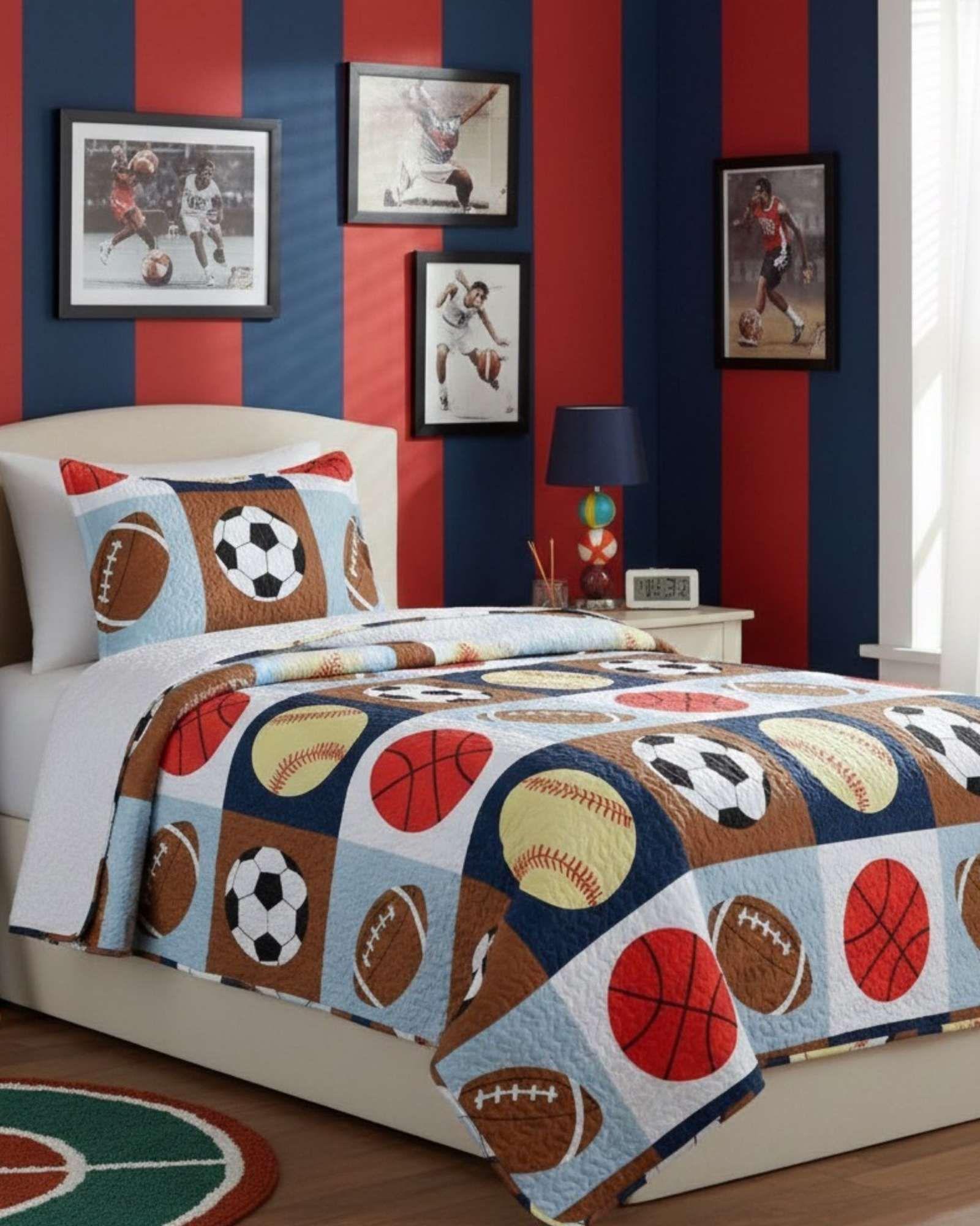 CUBRECAMA QUILT SHERPA INFANTIL PLAZA Y MEDIA DEPORTE-3