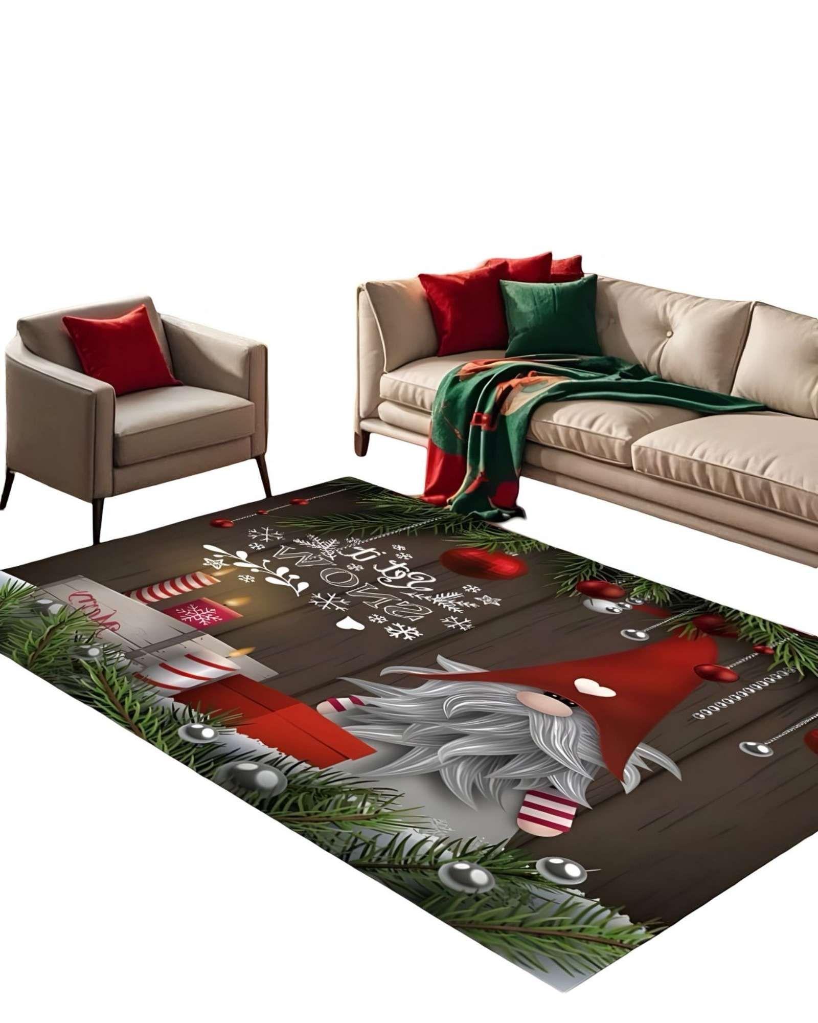 ALFOMBRA NAVIDAD PARA LIVING O COMEDOR 180cm x 200 cm A01-1