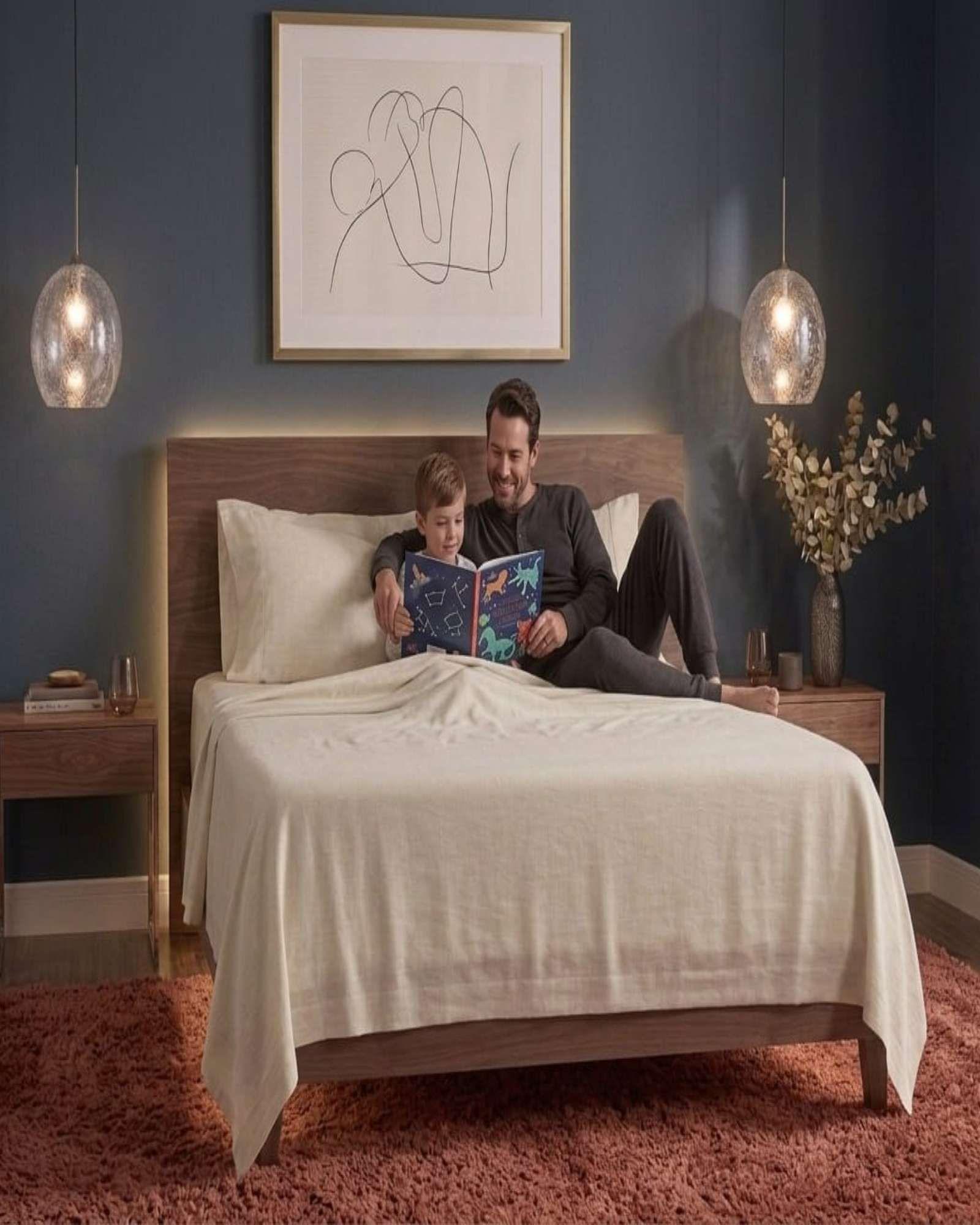 Juego de Sabanas 800 Hilos Estilo Americano king beige-4