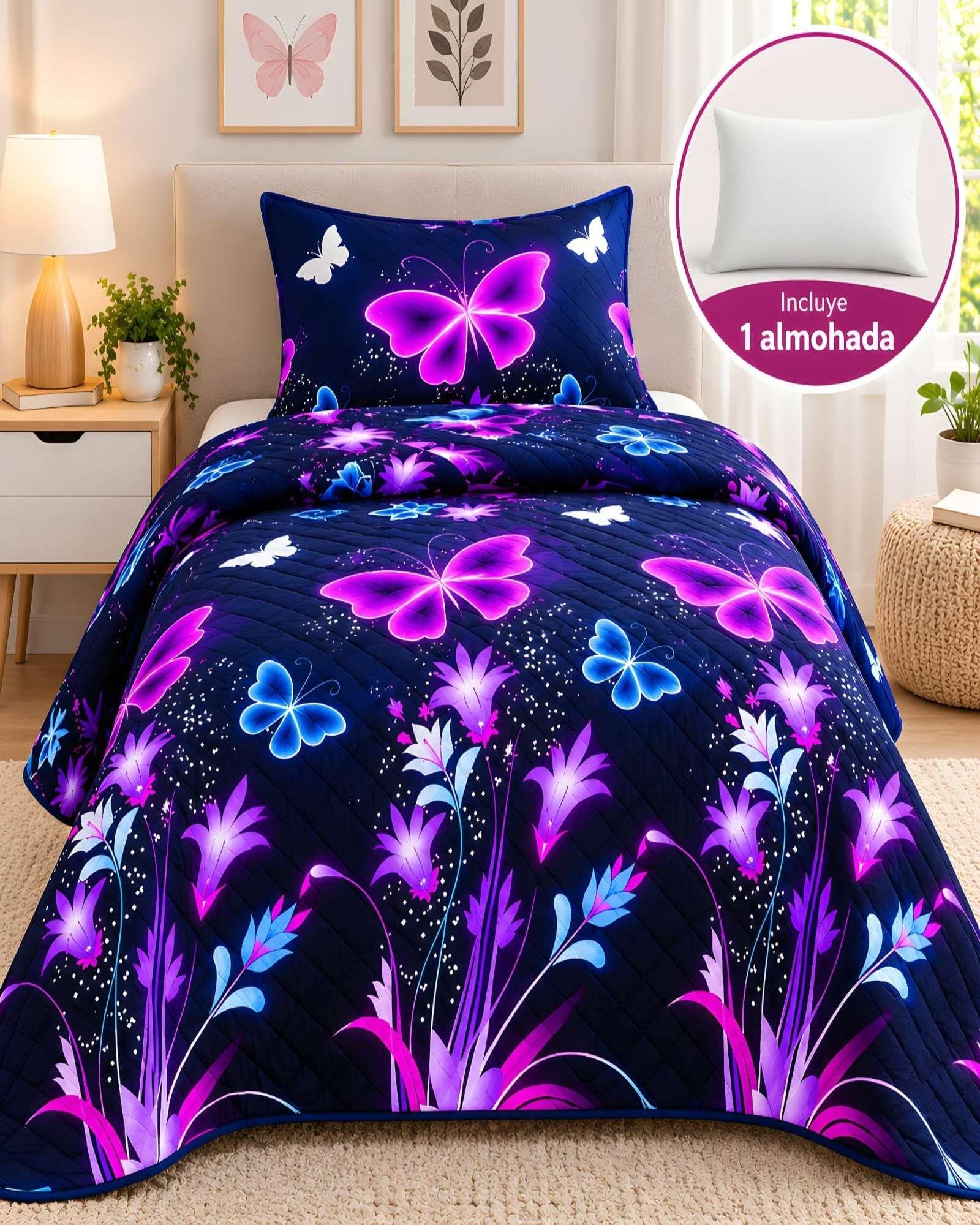 Cubrecama Quilt Verano 1.5 Plazas + Almohada 11-0