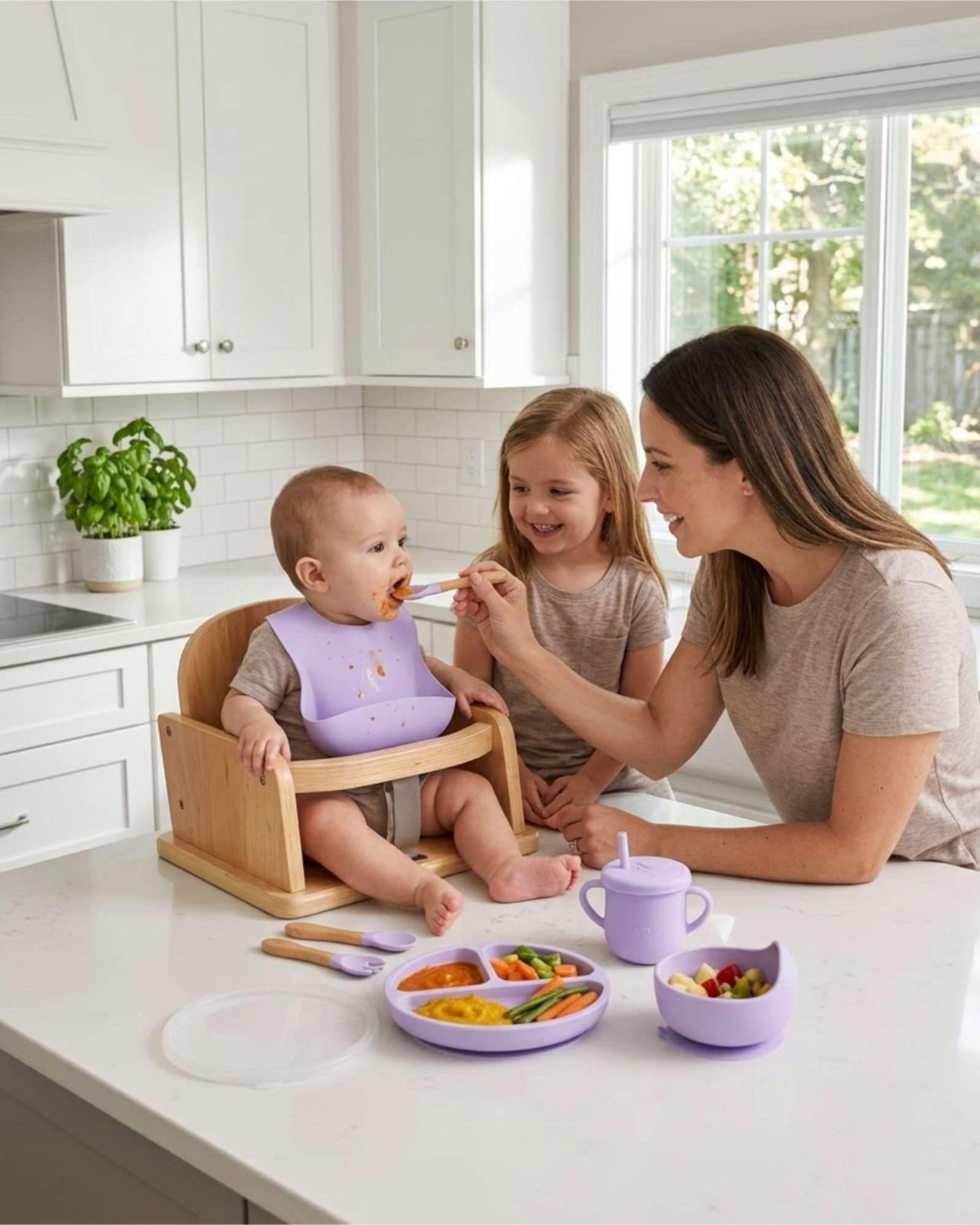 Set De Alimentación De Silicona Con Tapa Para Bebé Libre BPA 10 piezas A2-4