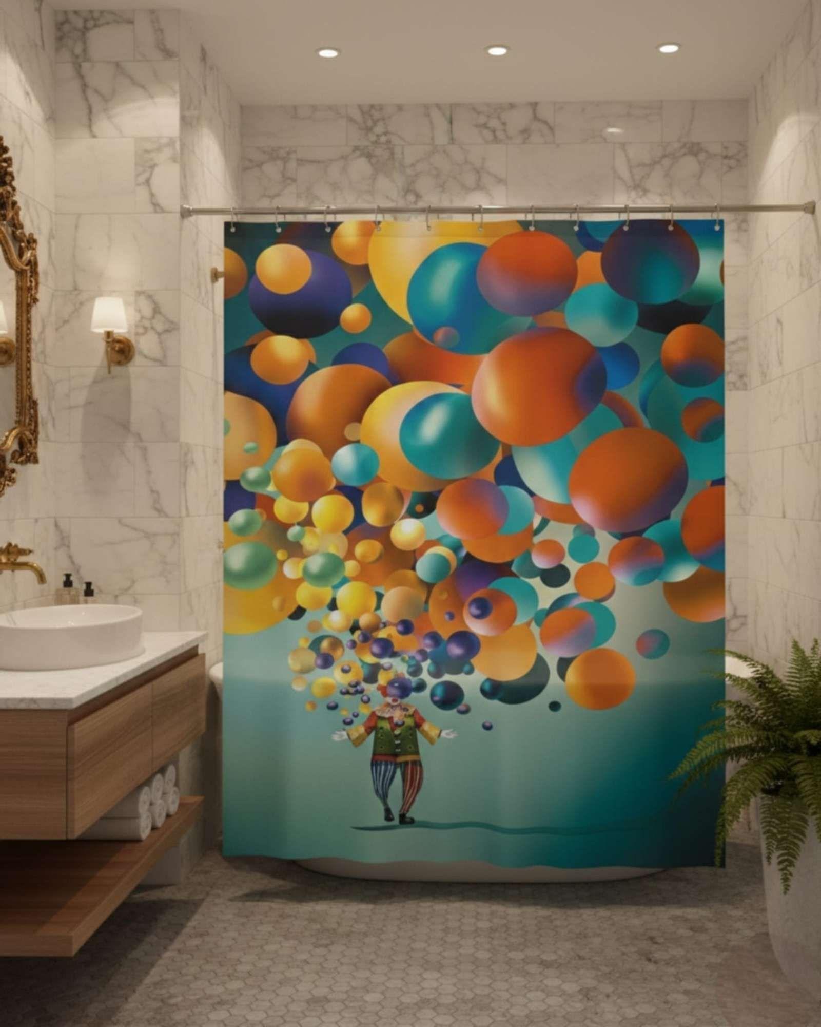 Cortina de Baño Tela Género + Forro Impermeable c39-3