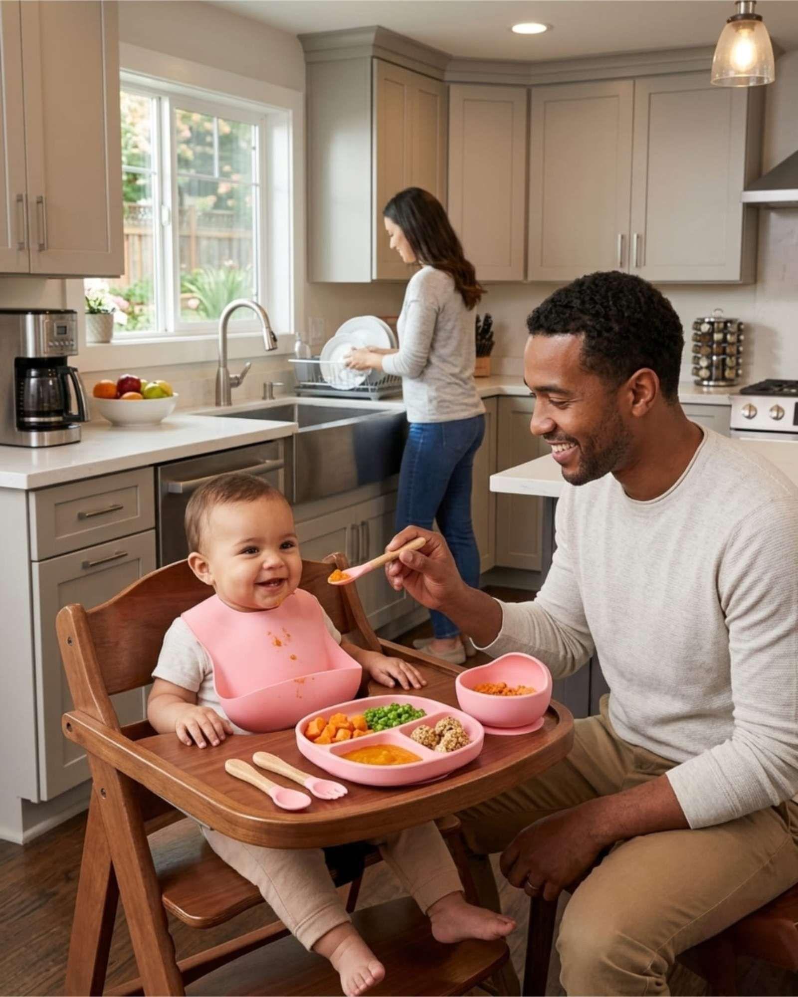 Set De Alimentación De Silicona Para Bebé 6 piezas A2-1
