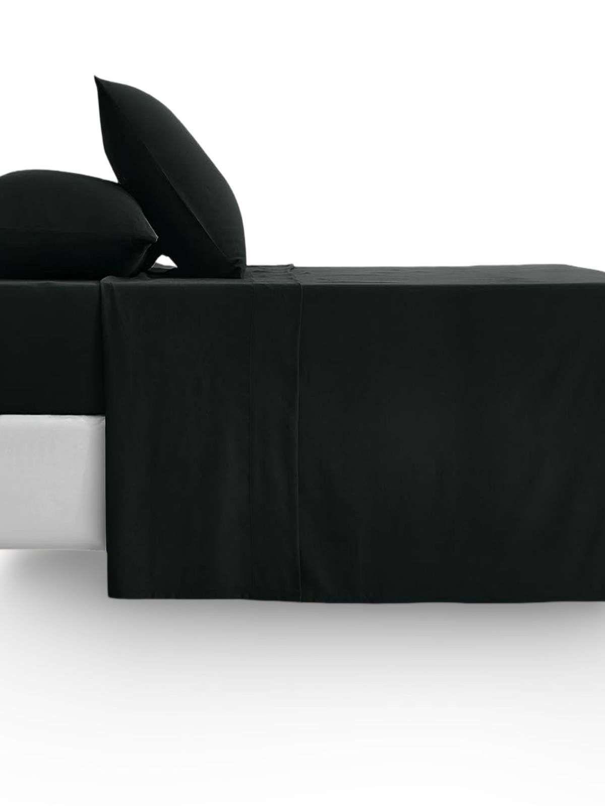 JUEGO DE SABANAS 210 HILOS DORAL PLAZA Y MEDIA NEGRO-2