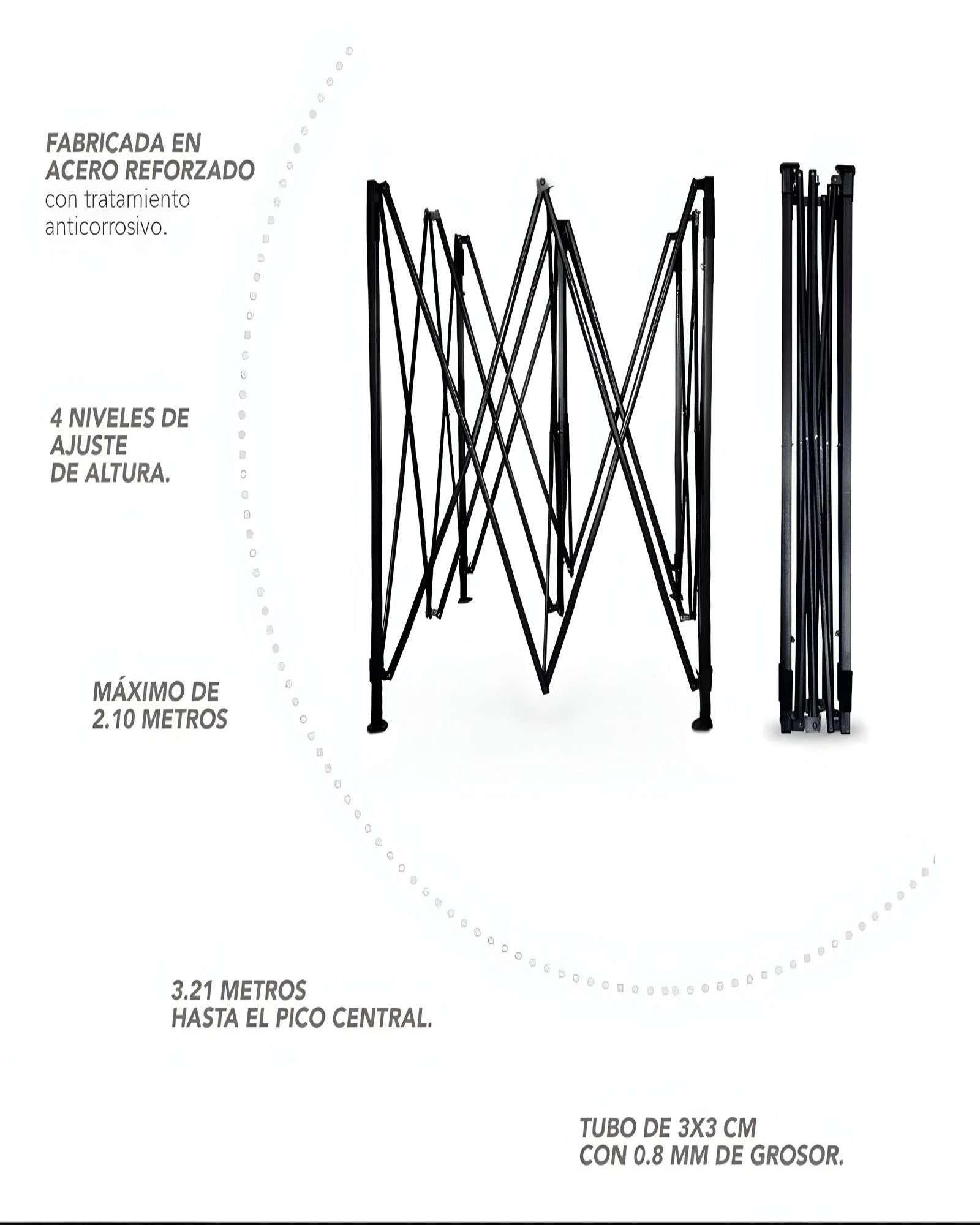 Toldo Plegable Carpa Filtro Uv Azul-3