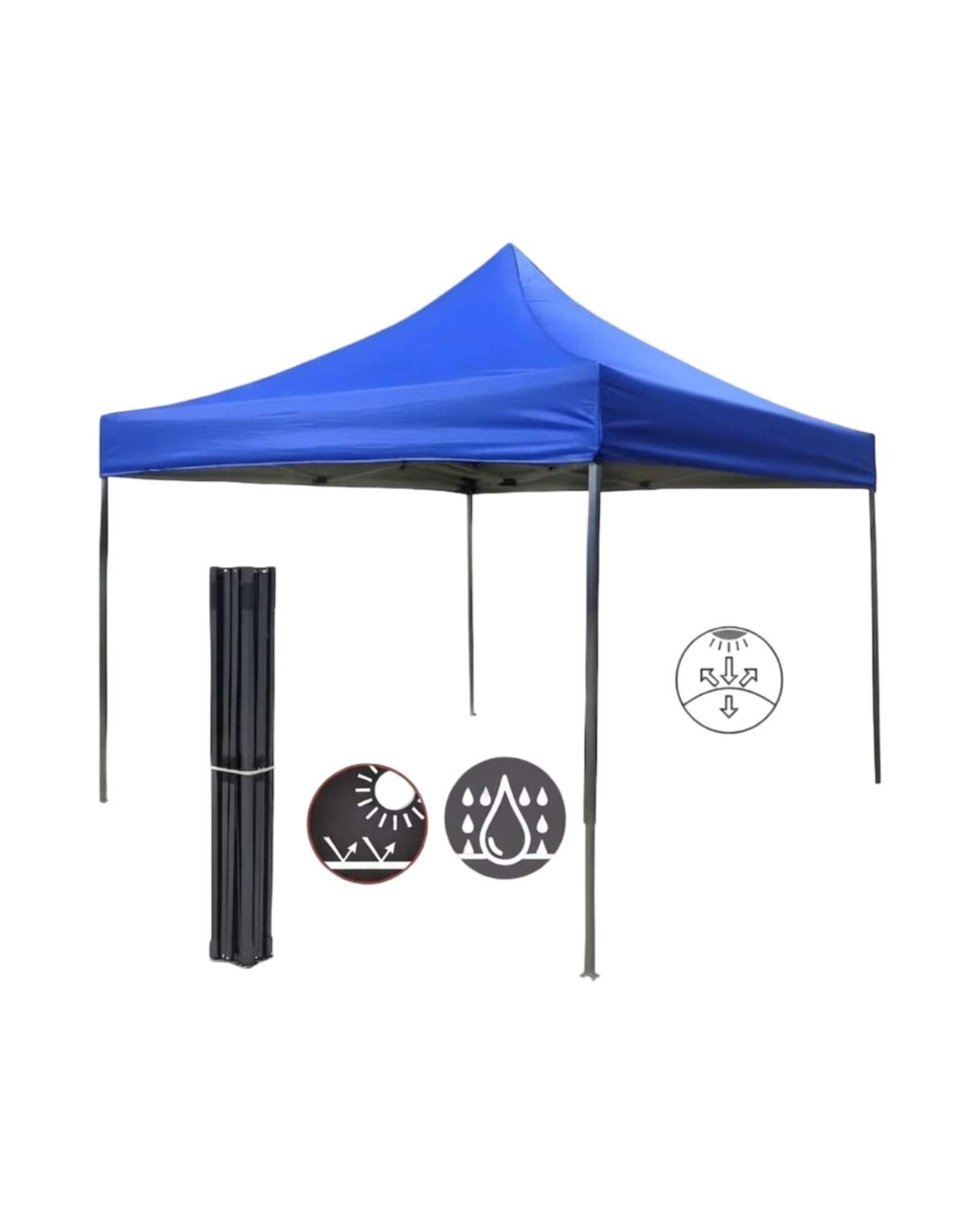 Toldo Plegable 3x3 Metros Carpa Con Proteccion UV Color Azul-5