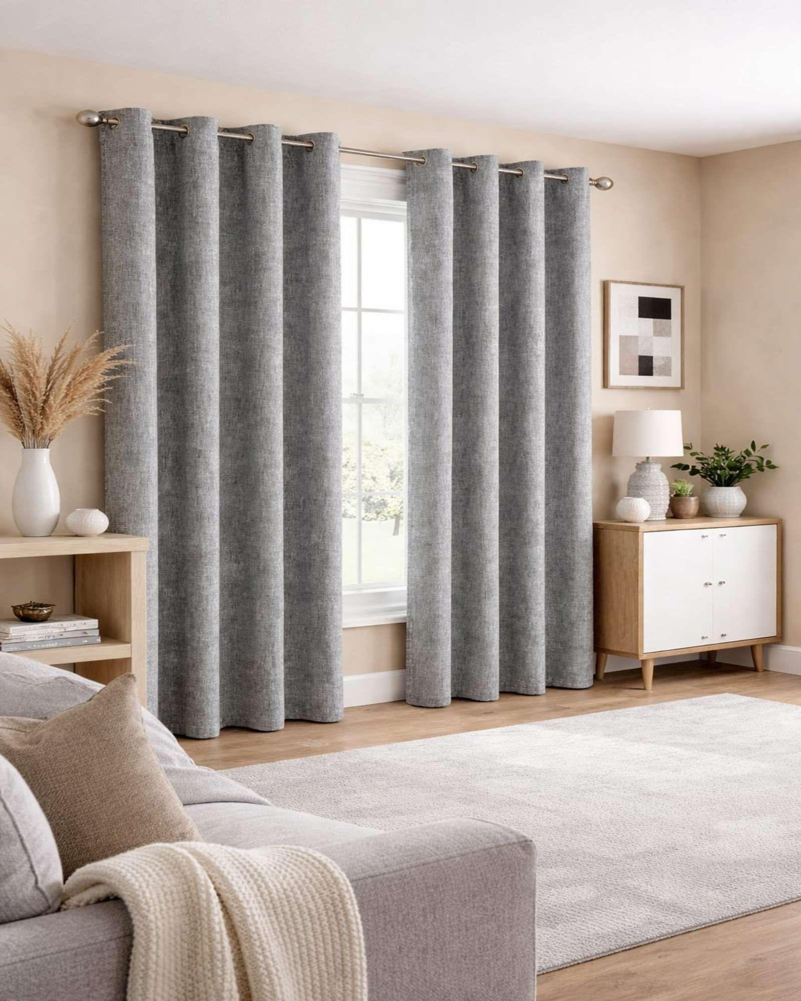 Set 2 Cortinas Blackout Aislantes De Ojales Metalicos m4-1