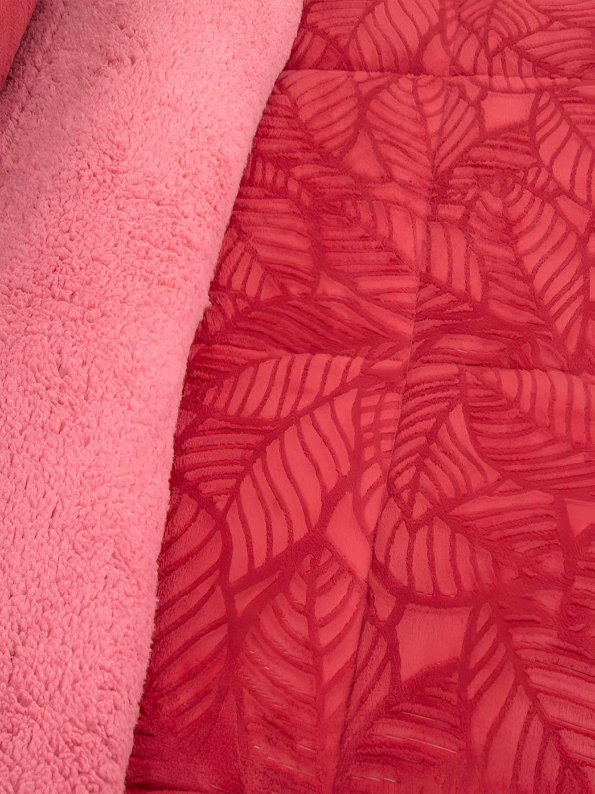 Cubrecama Outboss Deluxe Sherpa king rojo-4