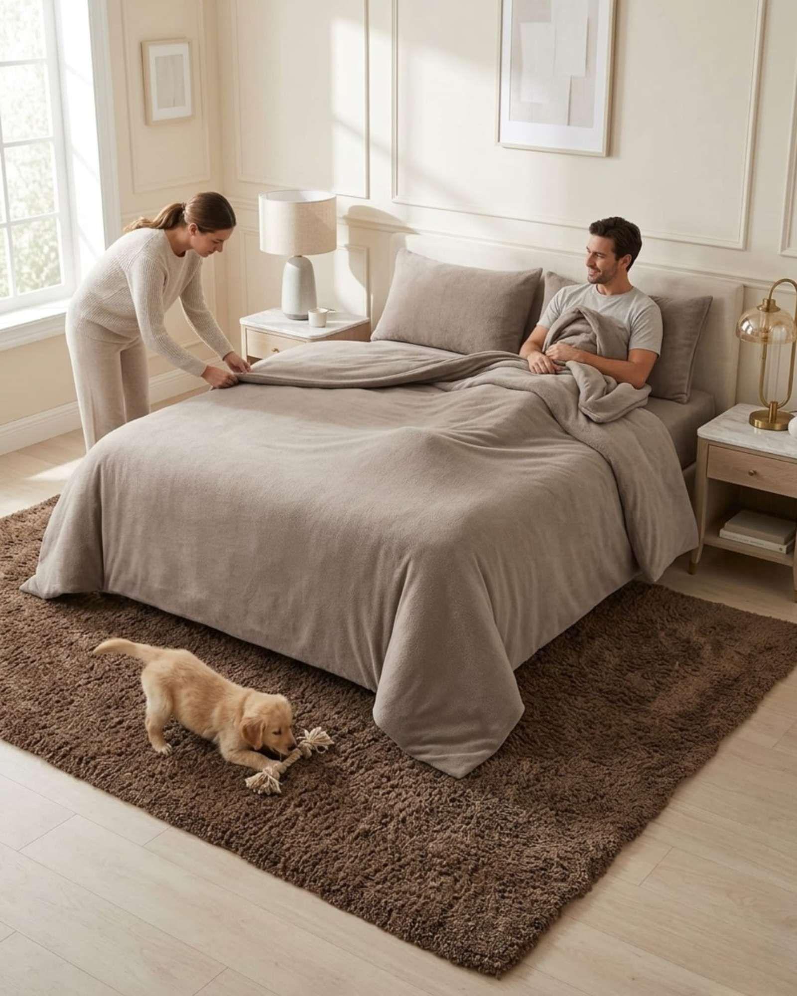 Juego De Sabanas De Polar Ultra Suave 2 Plazas m7-3