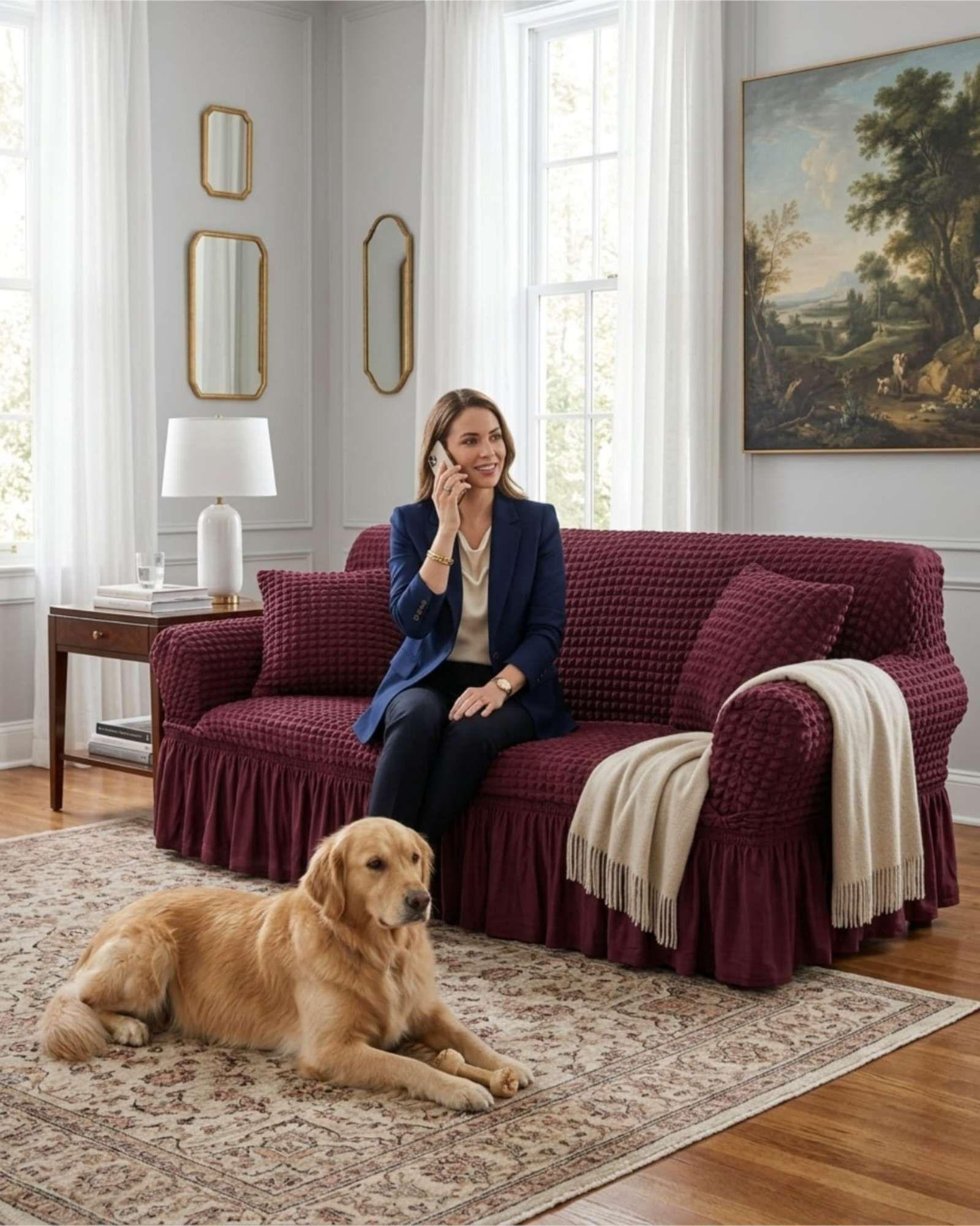 Funda Elástica Turca 1 Cuerpo Textura de Burbuja m3-4