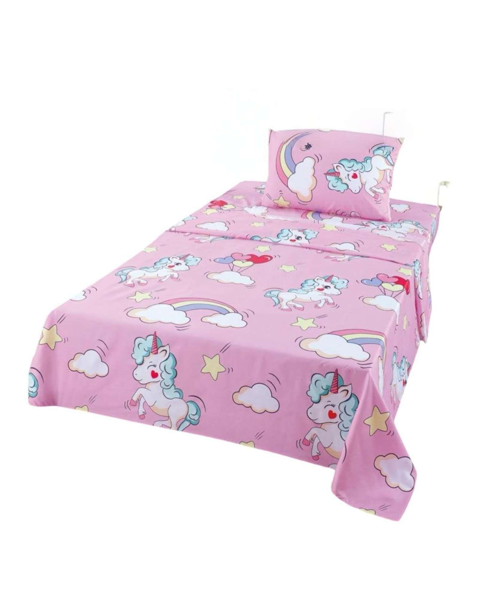 Juego de Sabanas de verano Unicornio niña Infantil 1 plaza 01-0