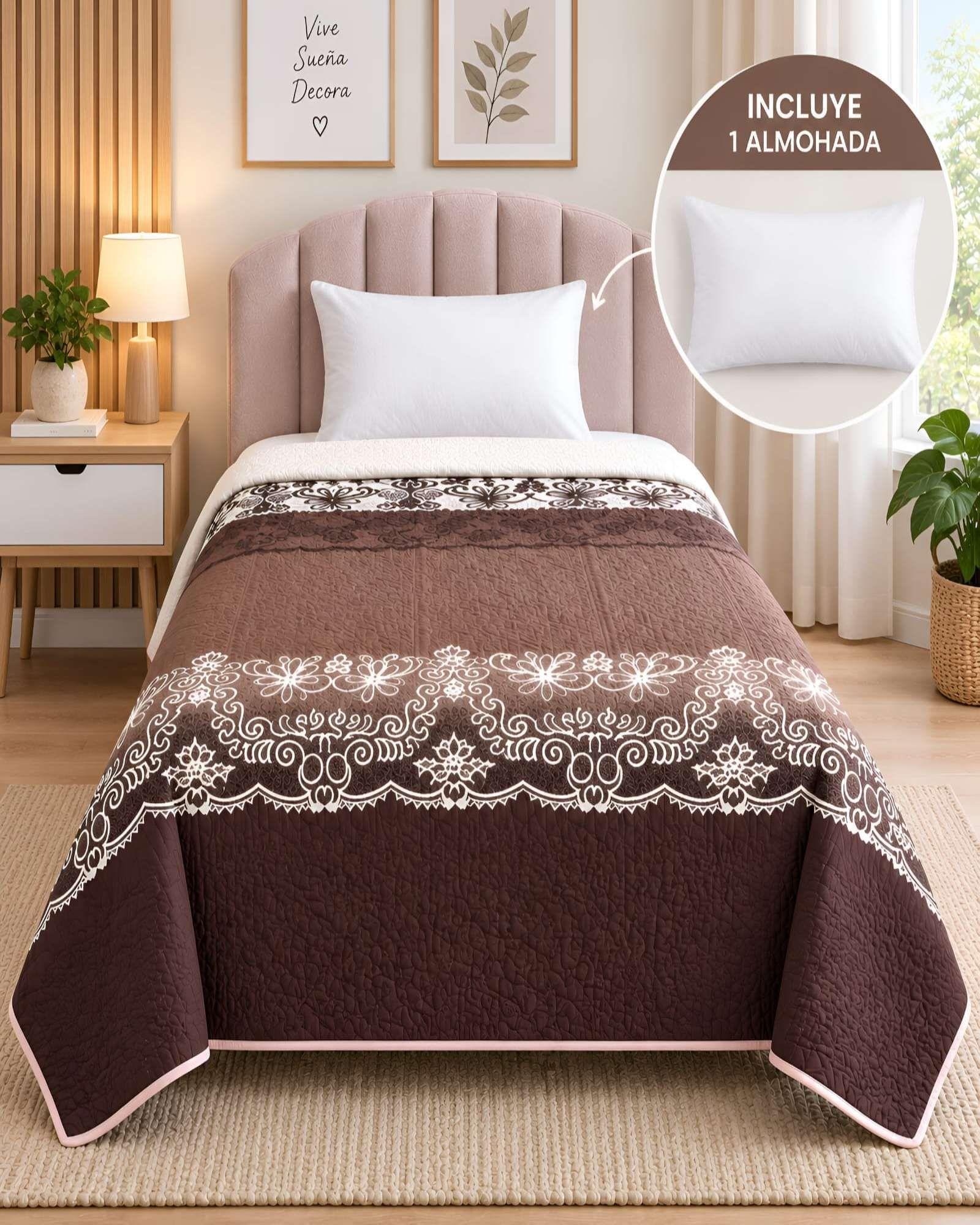 Quilt 1.5 Plazas 180x230 cm + Funda de Almohada-0