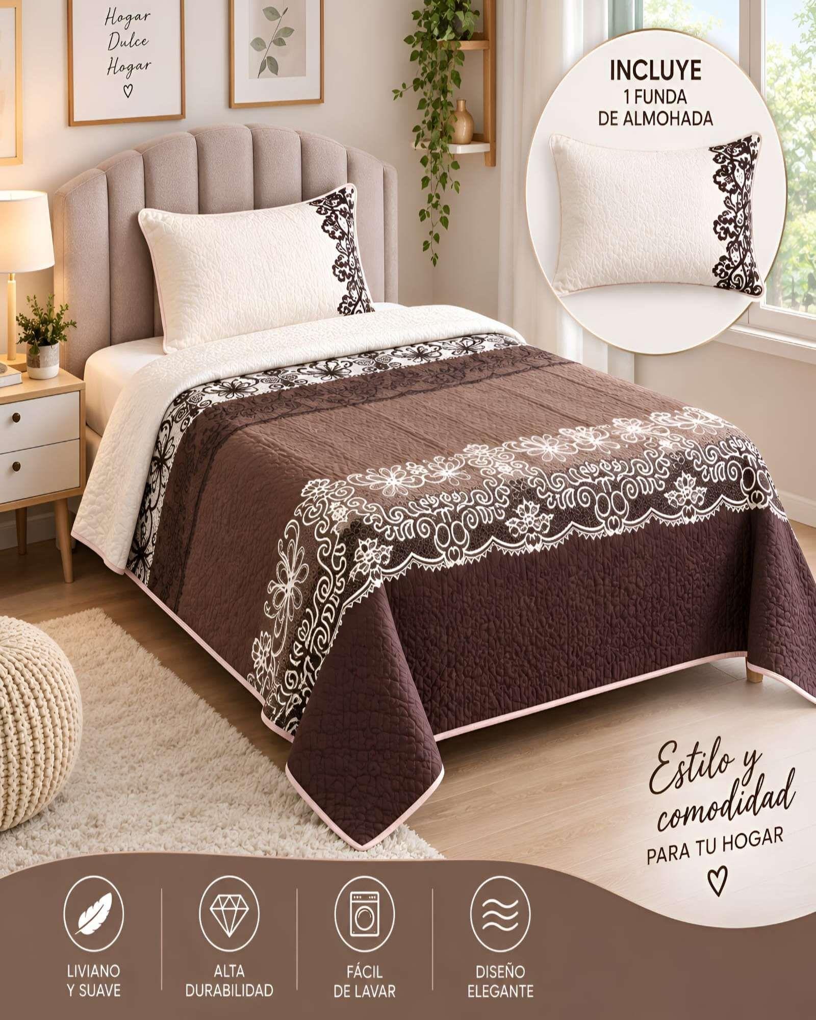 Quilt 1.5 Plazas 180x230 cm + Funda de Almohada-4