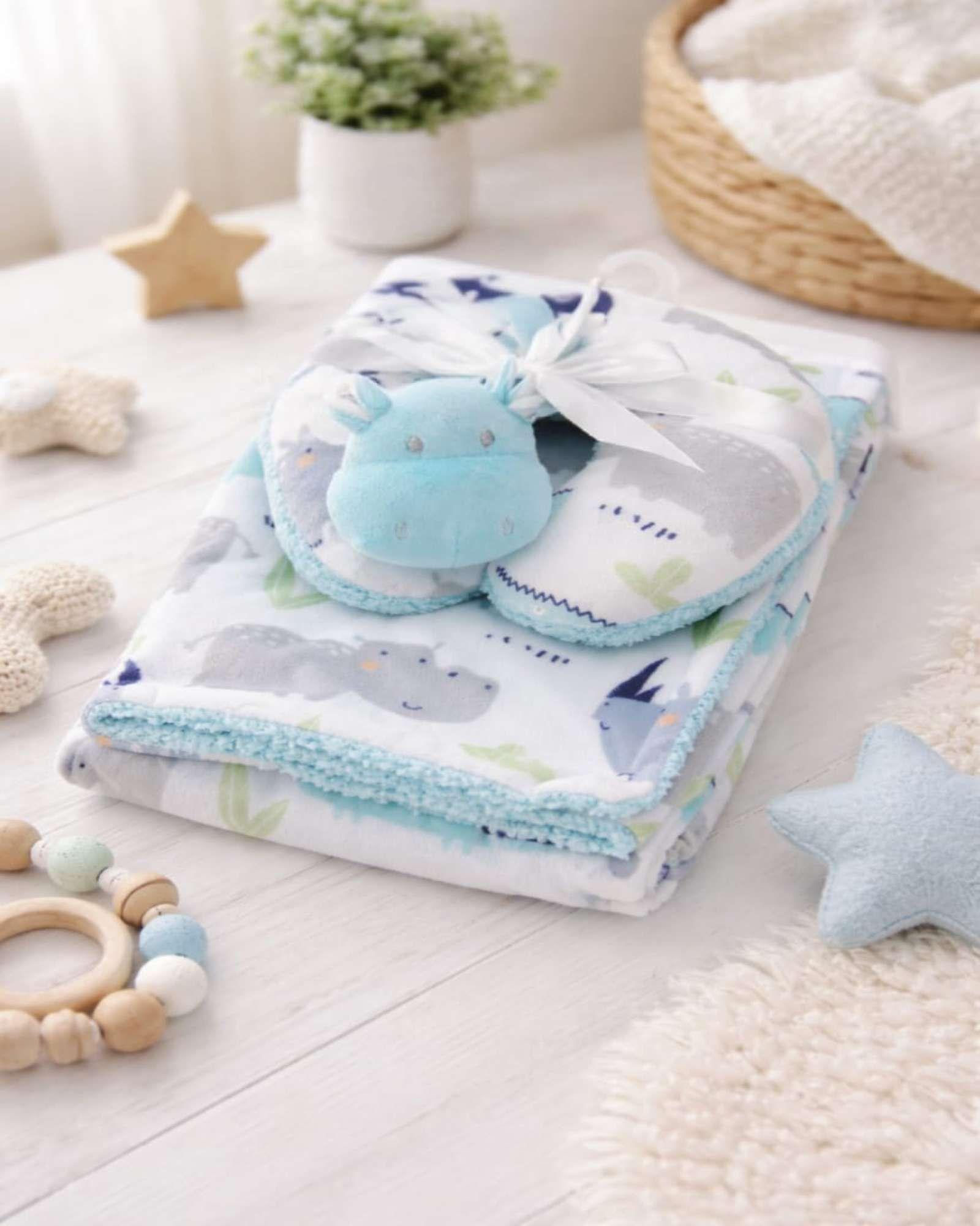 Set Manta Infantil Sherpa y Cojín de Cuello A2-4