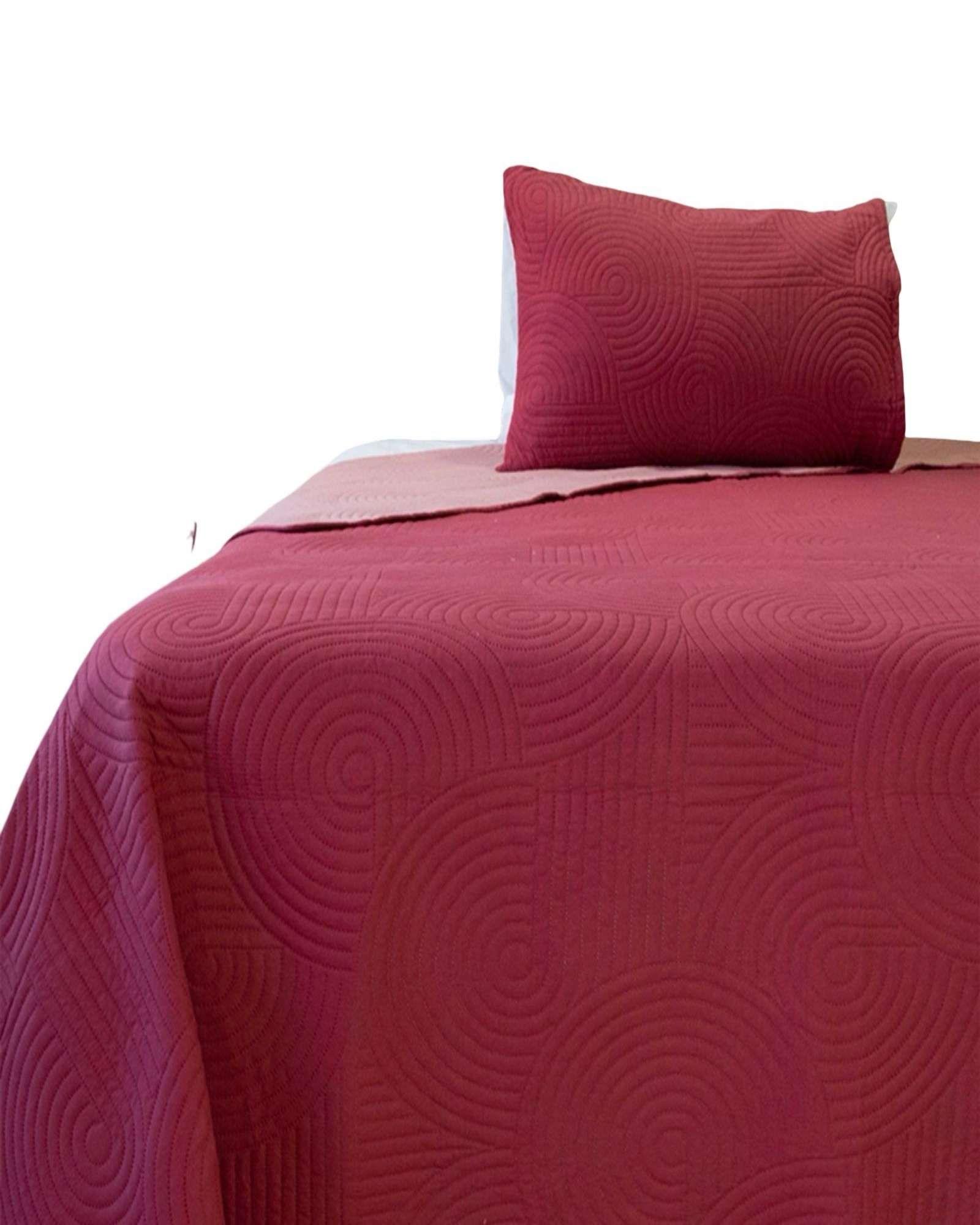 Quilt Bicolor MAS 1 ALMOHADA DE REGALO plaza y media Doral D03-3