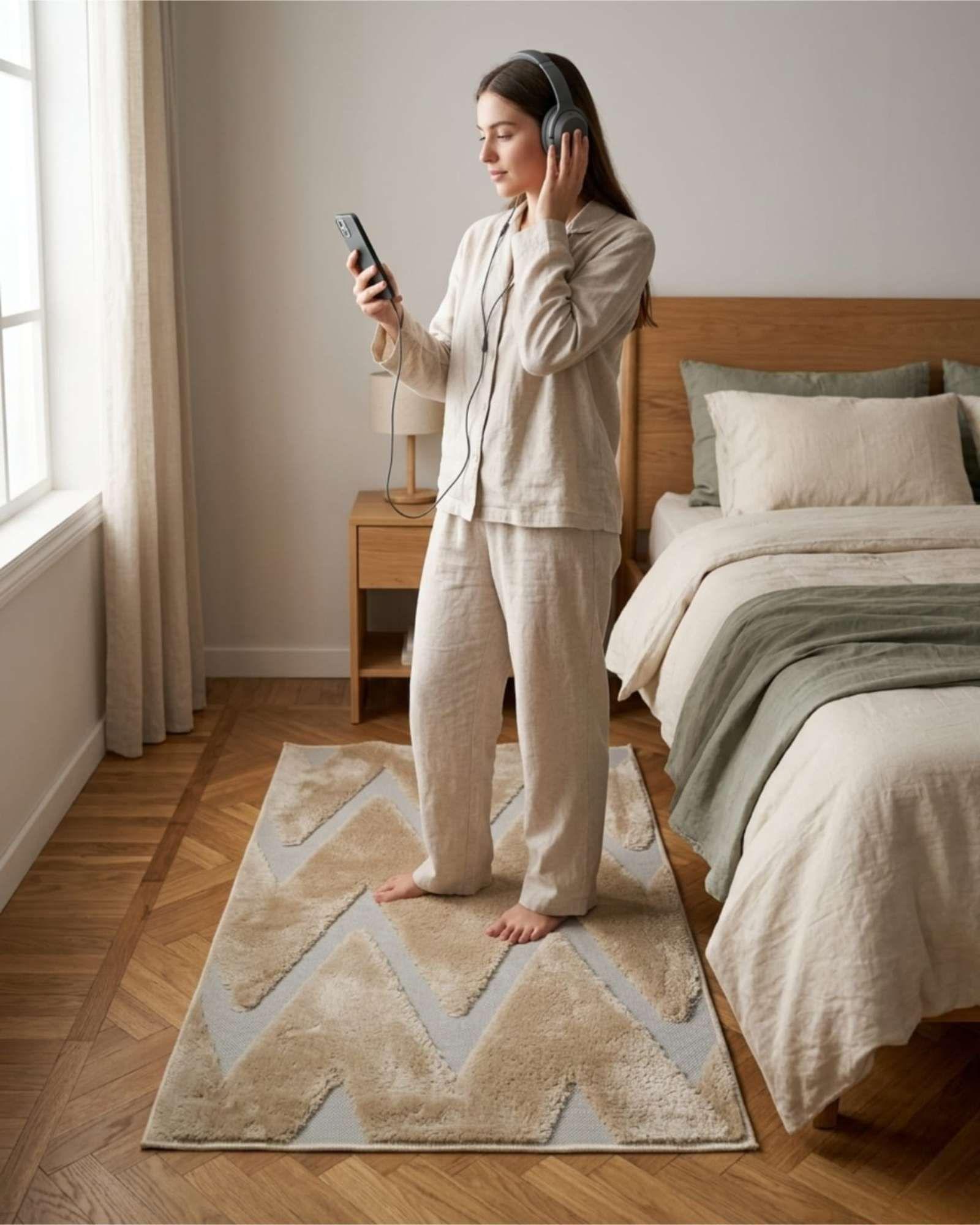 Bajada De Cama Elegante Jacquard 50x80 Cm Textura Relieve m2-3