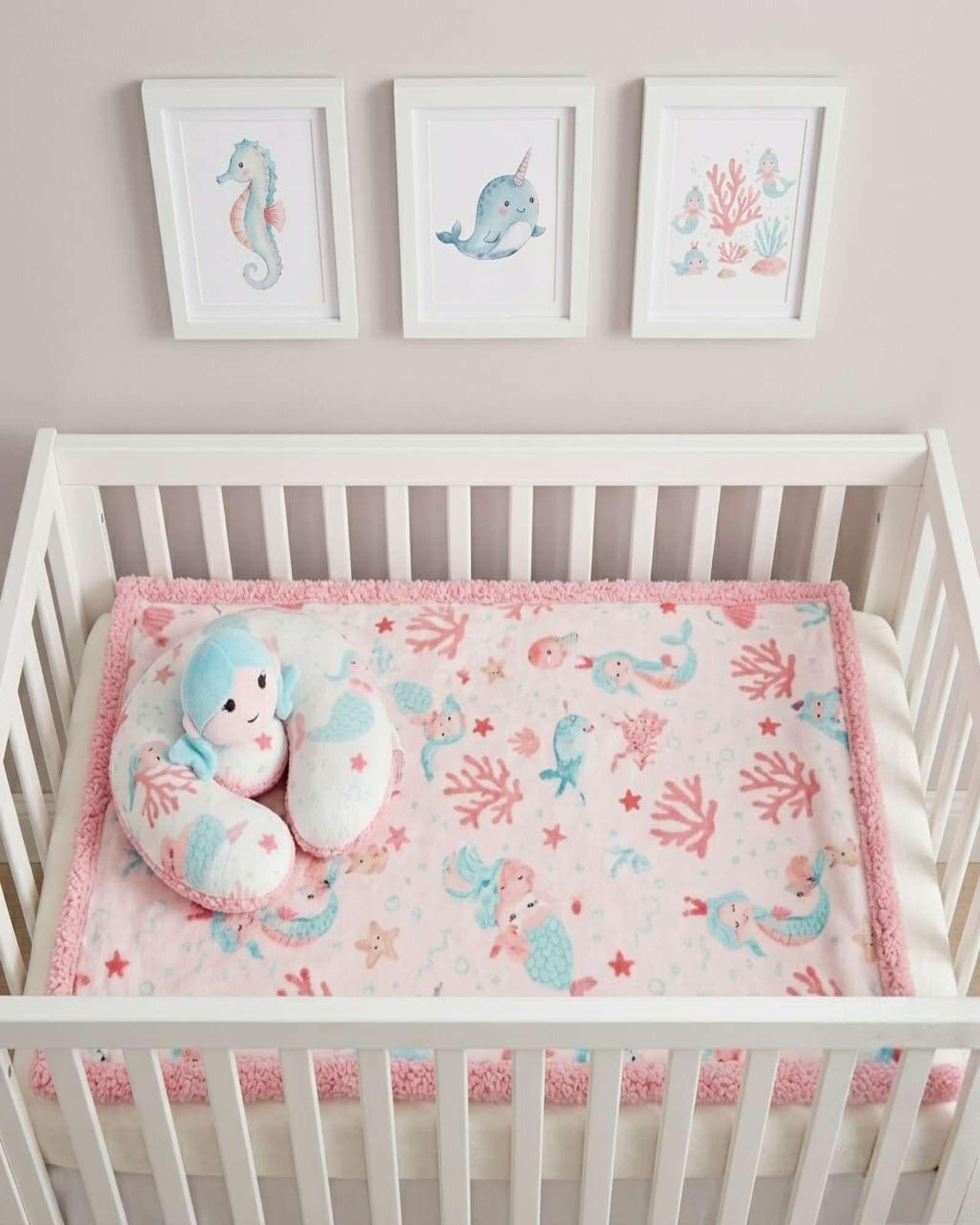 Set Manta Infantil Sherpa y Cojín de Cuello A4-3