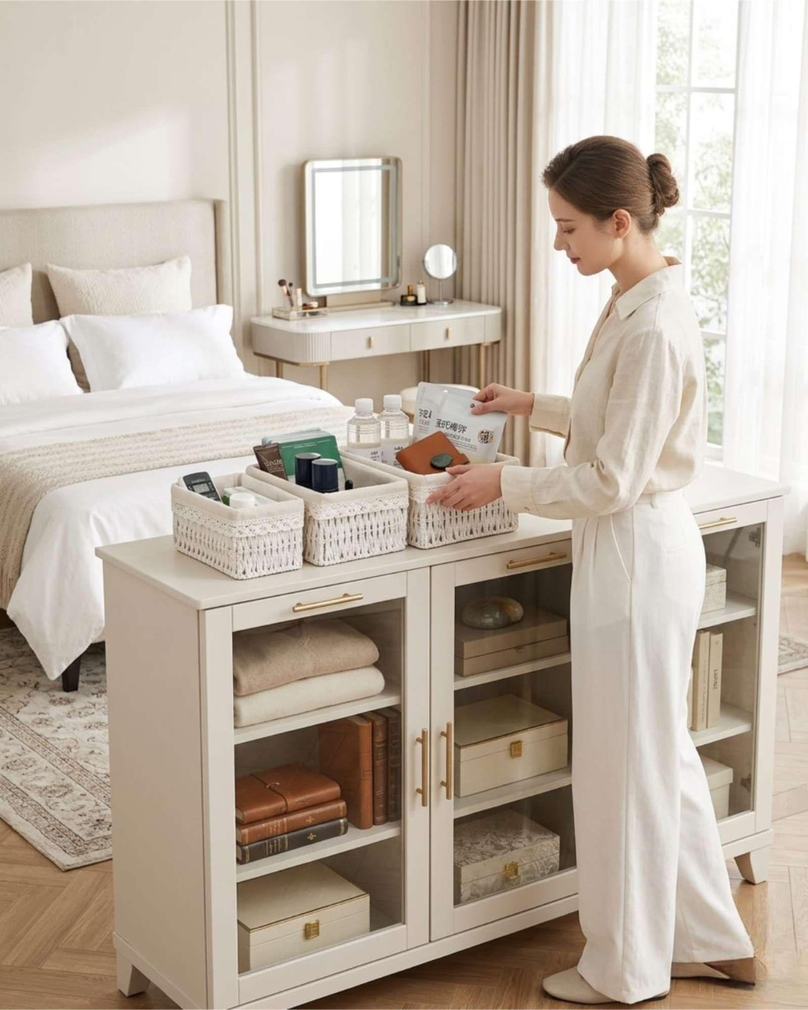 Kit De 3 Cestas Organizadoras Modernas De Diseño Tejido m1-4