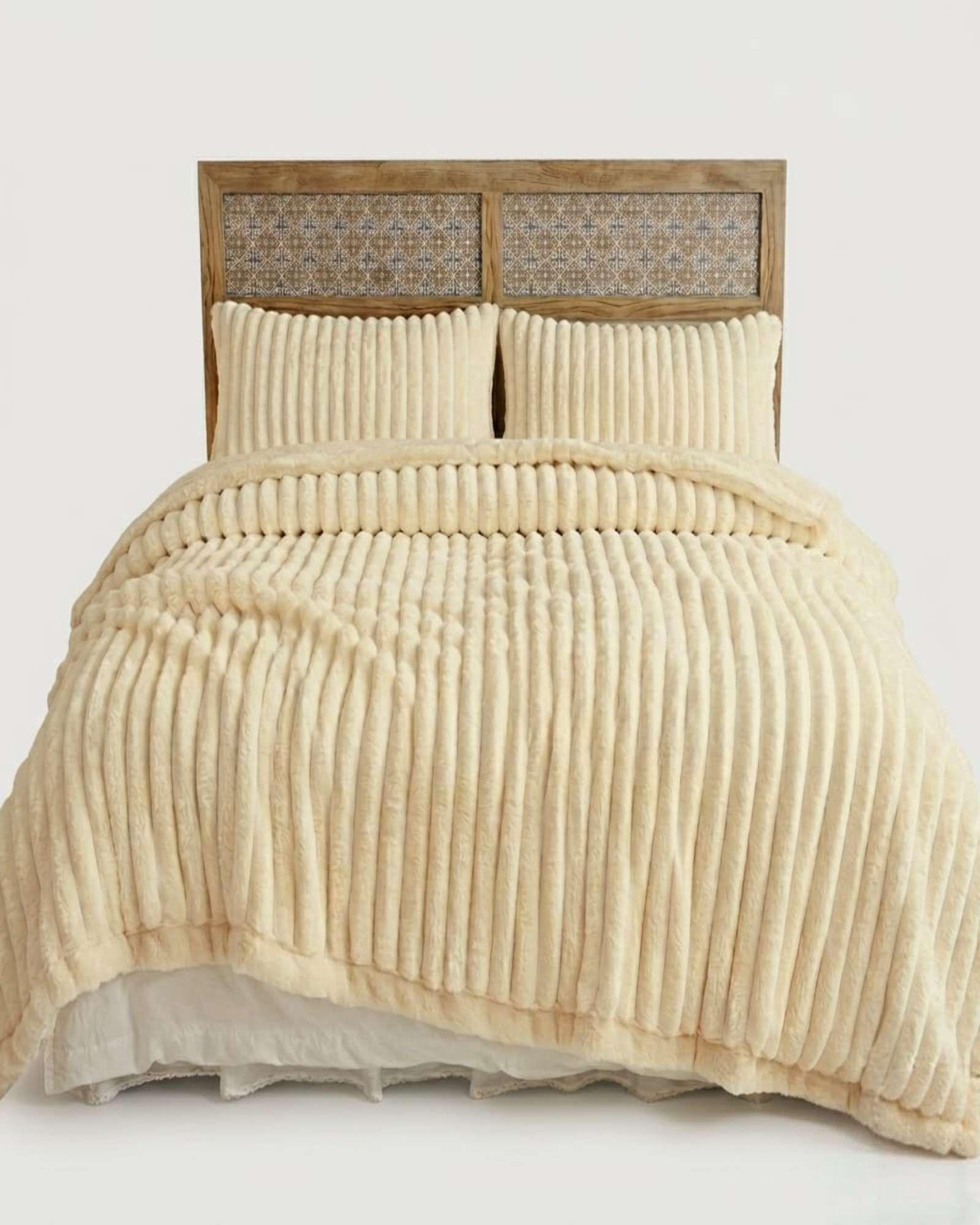 Frazada Sherpa 2 Plazas Extra Suave Térmica Invierno 02-4