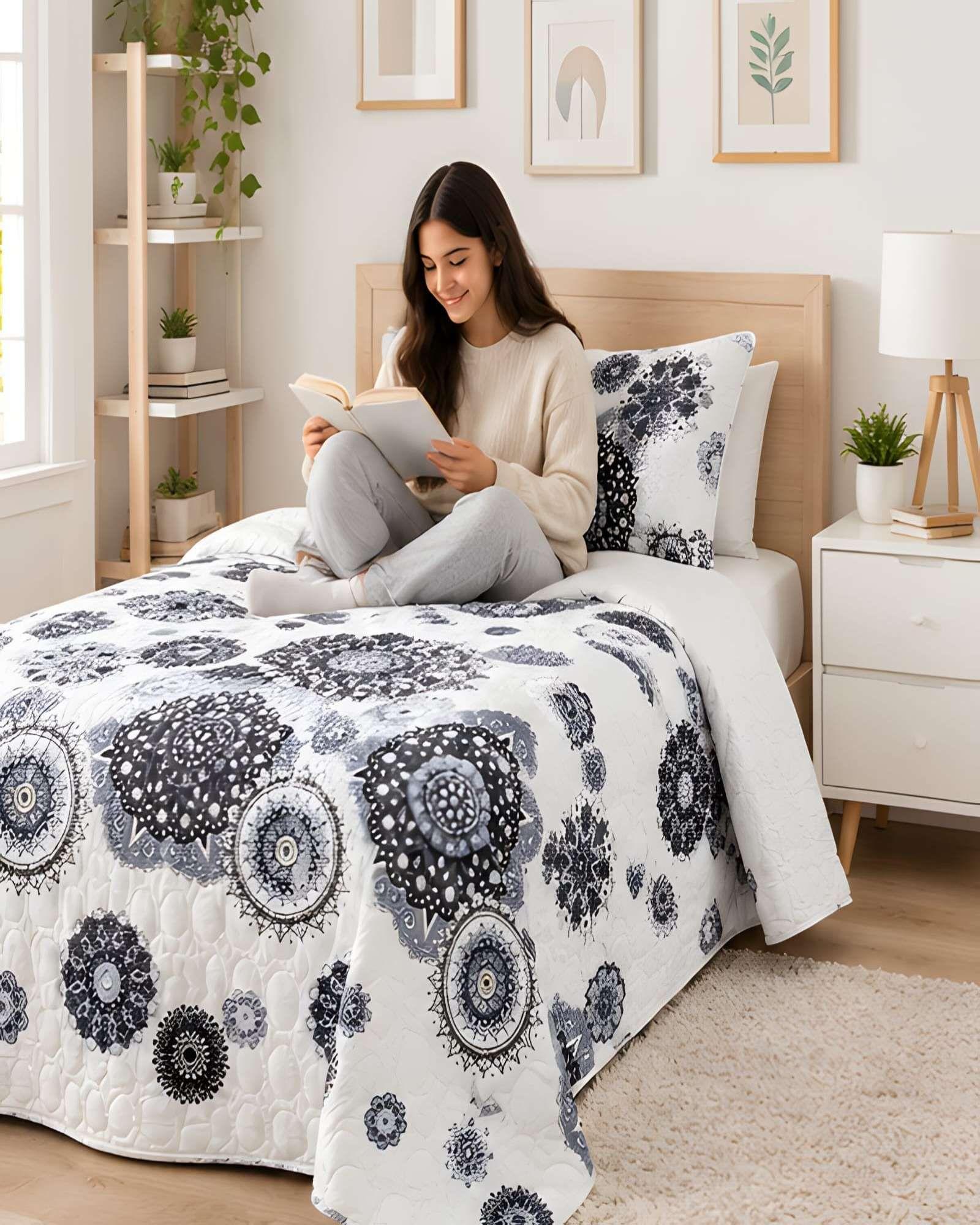 Quilt De Verano Ligero Y Fresco Plaza Y Media Reversible m2-1