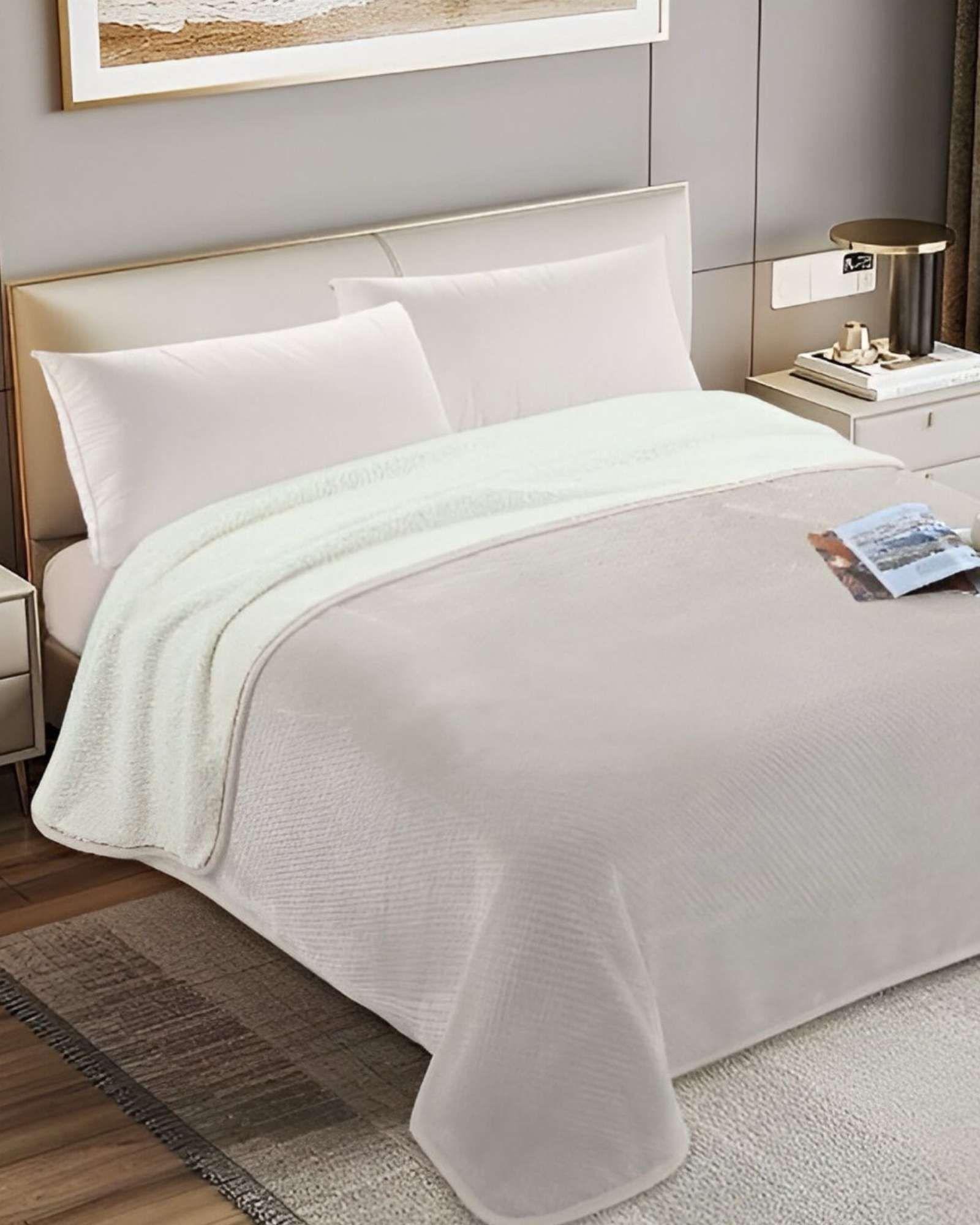 FRAZADA CON CHIPORRO  KING 230X250 Beige-2